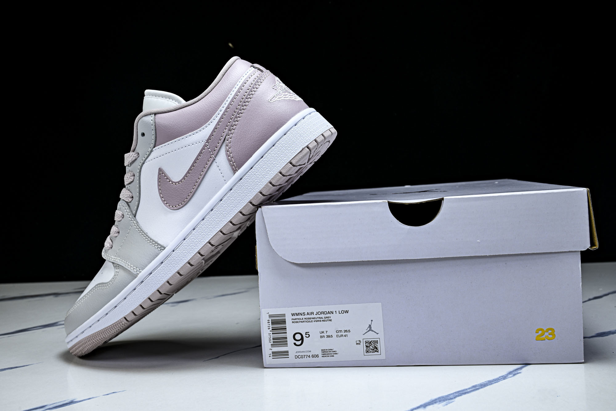 WMNS Air Jordan 1 Low Particle Rose White Neutral Gr