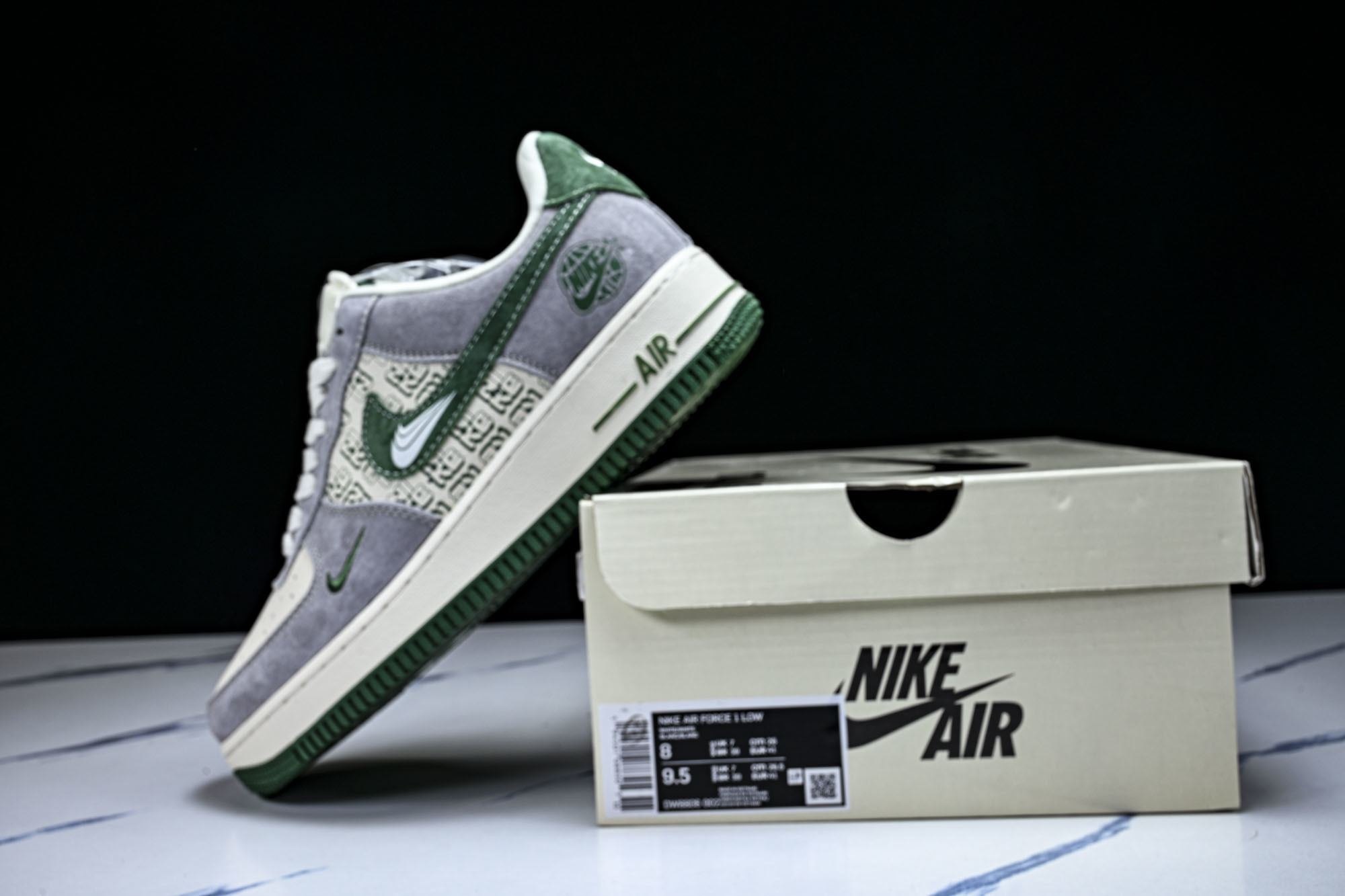 Nike Air Force 1'07 Low 灰绿满印 空军一号低帮休闲板鞋 DW8806-00236
