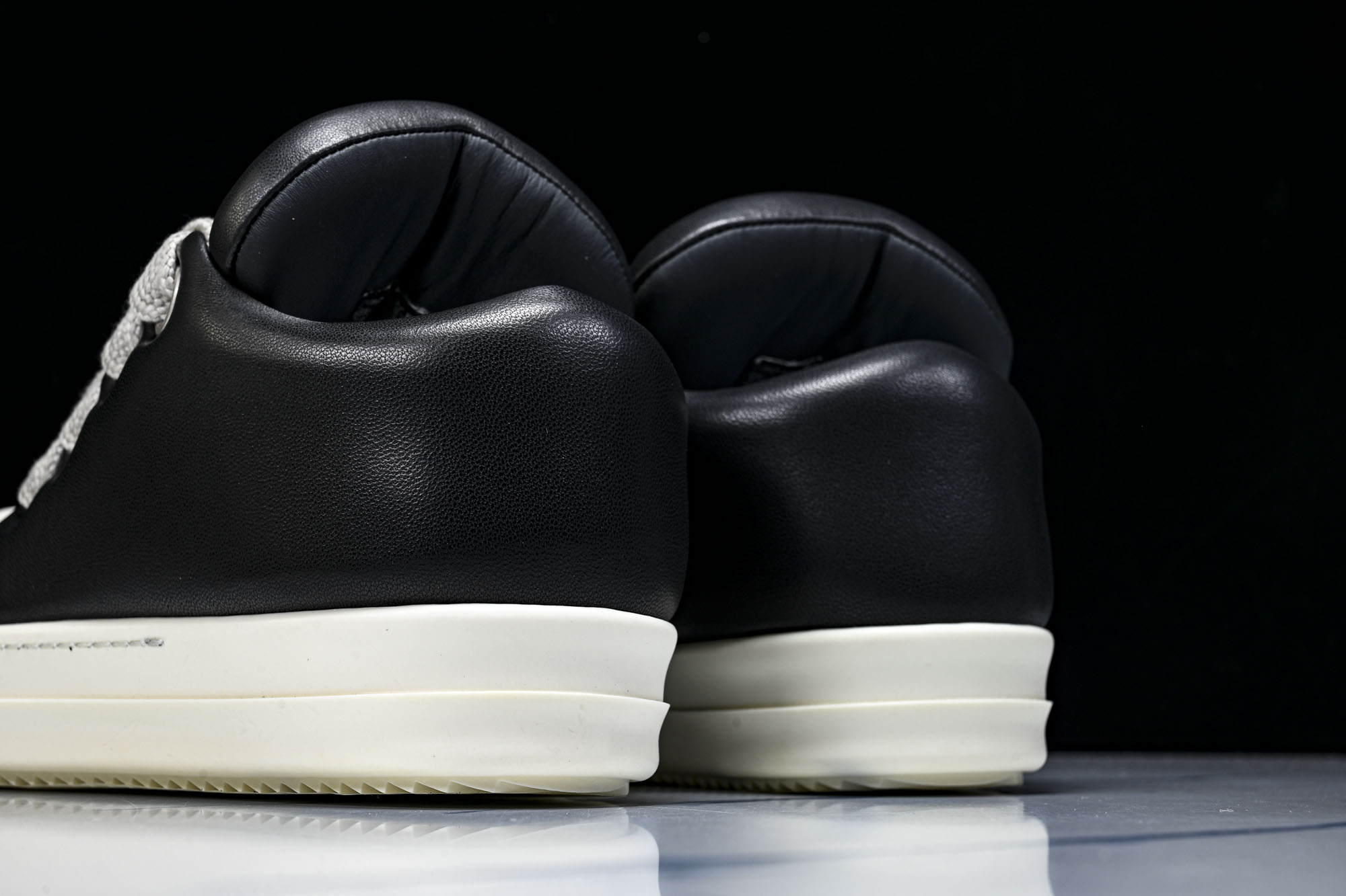 RICK OWENS 男女士 羊皮面包鞋奶白系带低帮运动鞋RU02C7893 LLPW236 37 38