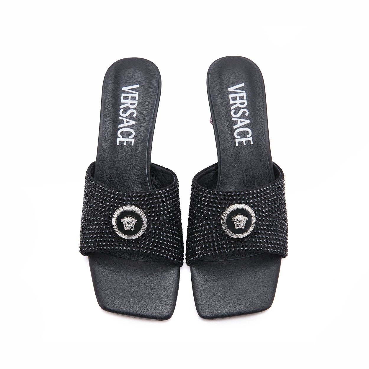 NO:230992,3692-3 VERSACE new crystal heeled diamond slippers, fabric sheep pendant, inner sheepskin, heel height 6.5 cm, size 35-43, simulated leather sole, genuine leather sole (no return and exchange), split-toed shoes, versace, slippers, sheepskin, sheep198609093692一3 VERSACE 新款水晶跟烫钻拖鞋,面料羊猄,内里羊皮,跟高6.5厘米,码数35一43,仿真皮底,真皮底（不退换）,分趾鞋,versace,slippers,sheepskin,sheep,Women's Shoes