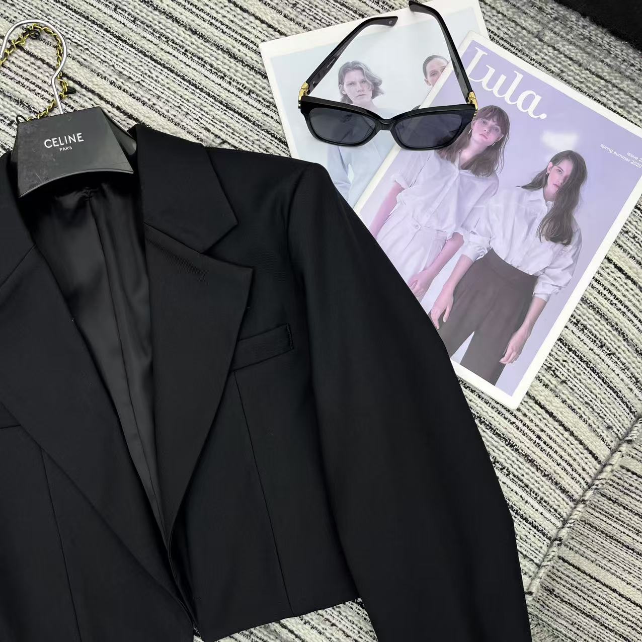 “Stylish P874 Female Suit: 25-Year Early Autumn Series Recommendation with High Waist and Wide-Legged Pants” - 图片 6
