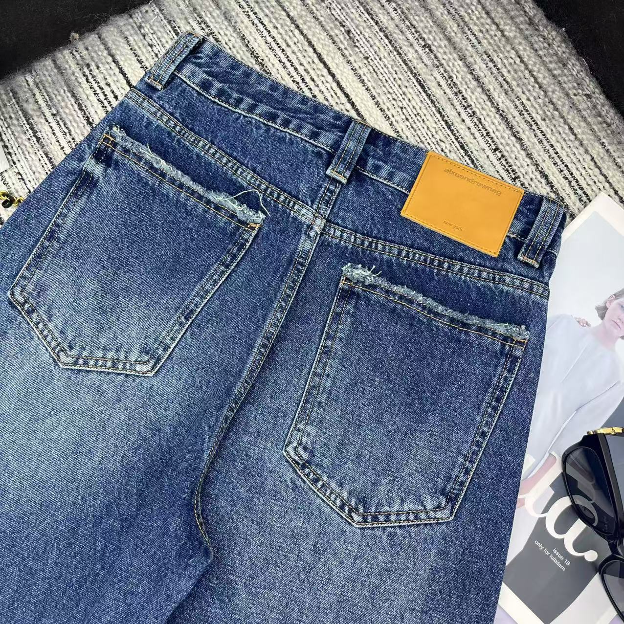 “Hard-Core Female Suit: 25-Year Autumn Series Ale* New Letter Machete Jeans SML” - 图片 8