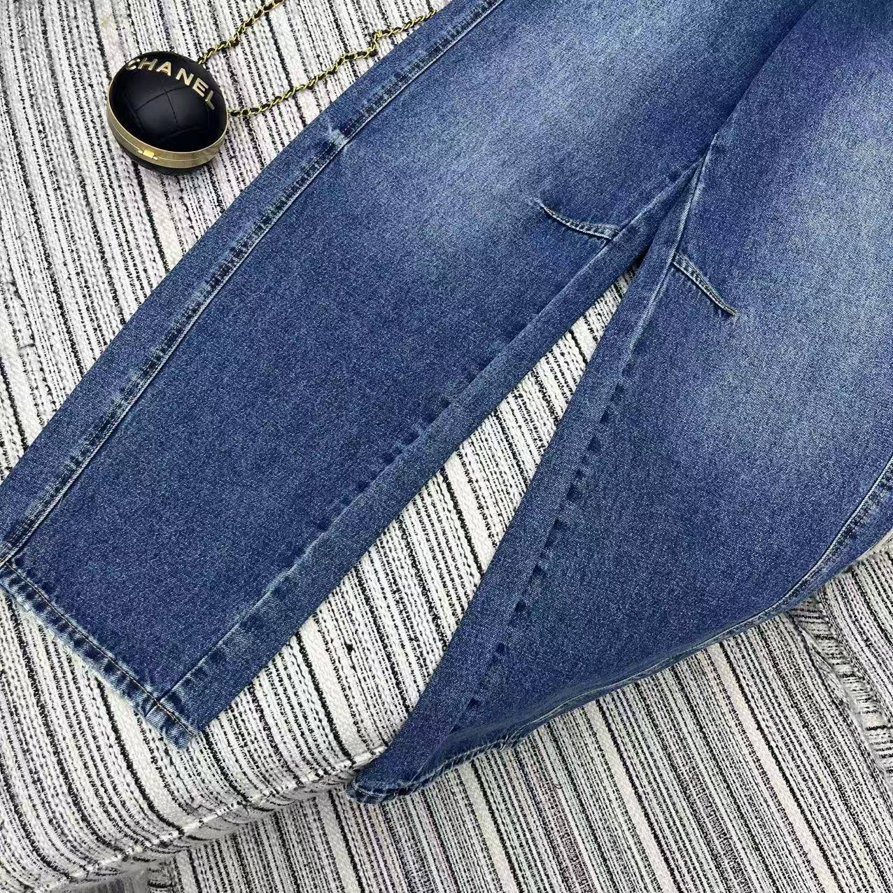 “Hard-Core Female Suit: 25-Year Autumn Series Ale* New Letter Machete Jeans SML” - 图片 5