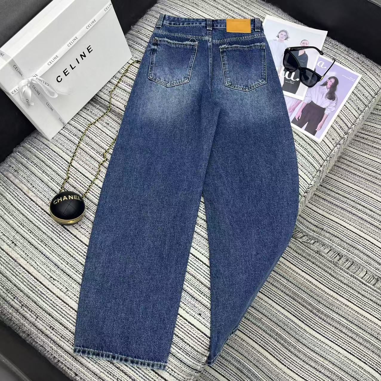 “Hard-Core Female Suit: 25-Year Autumn Series Ale* New Letter Machete Jeans SML” - 图片 7