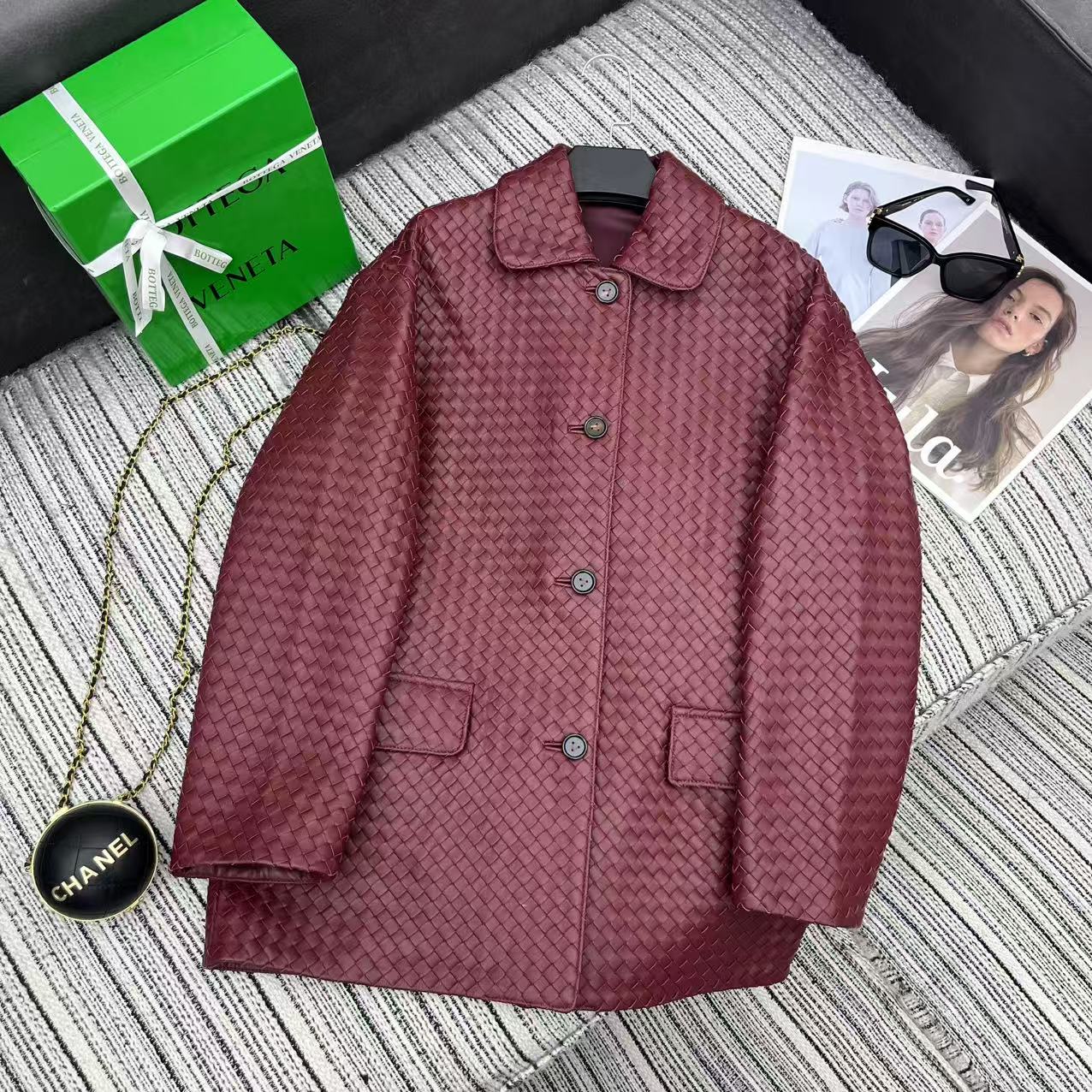 25-Year Early Autumn Winter Series BV New Knitted Sheep-Skin Coat for Women – Dustproof Bags Included