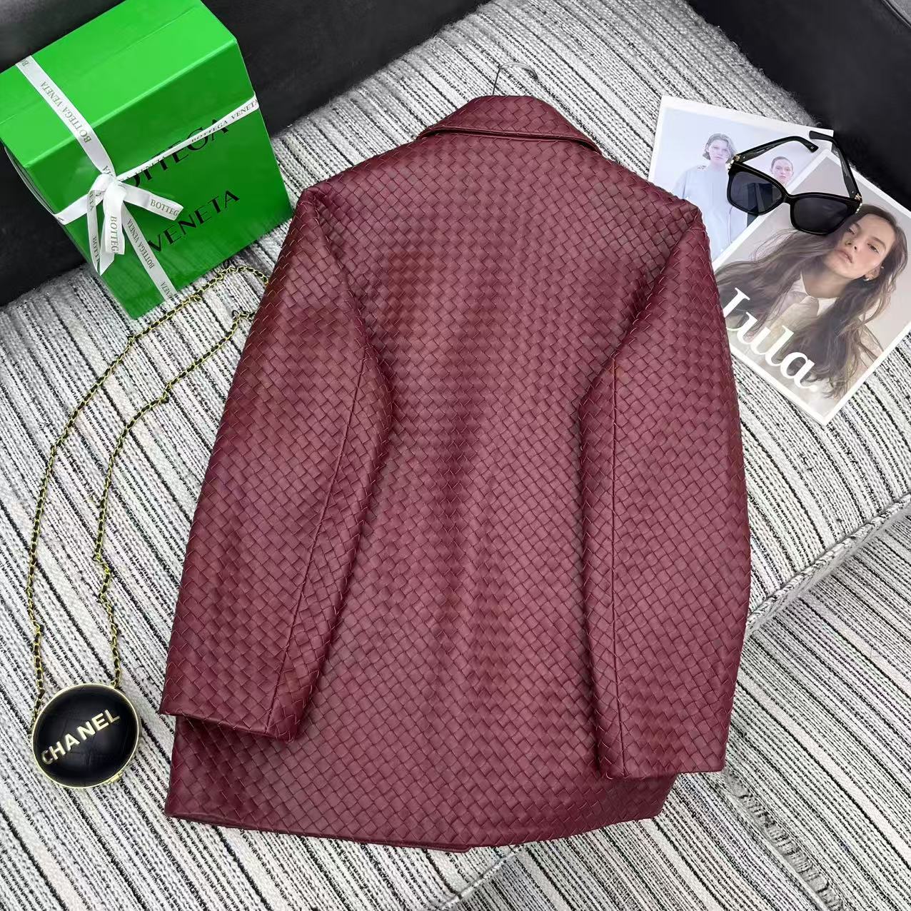 25-Year Early Autumn Winter Series BV New Knitted Sheep-Skin Coat for Women – Dustproof Bags Included - 图片 7