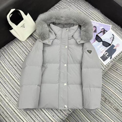 Prada 2025 Early Autumn Down Jacket with Fox Fur Hood Trim 14 Prada 2025 Early Autumn Down Jacket with Fox Fur Hood Trim