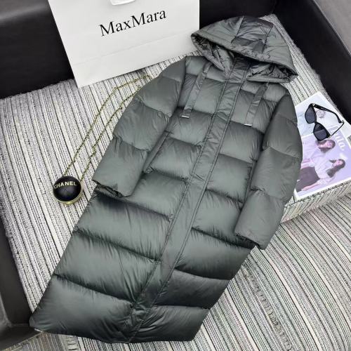 MaxMara Hooded Long Down Puffer Coat - 90 White Goose Down Filled Outerwear 1 MaxMara Hooded Long Down Puffer Coat - 90 White Goose Down Filled Outerwear
