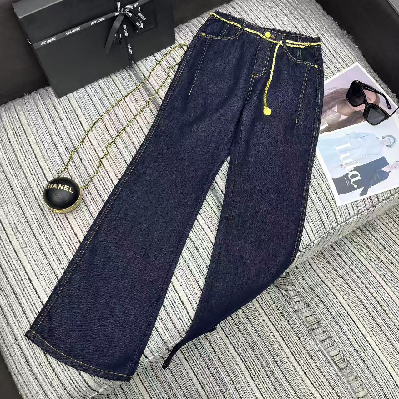 생로랑 플레어 진 바지 상세 이미지 4