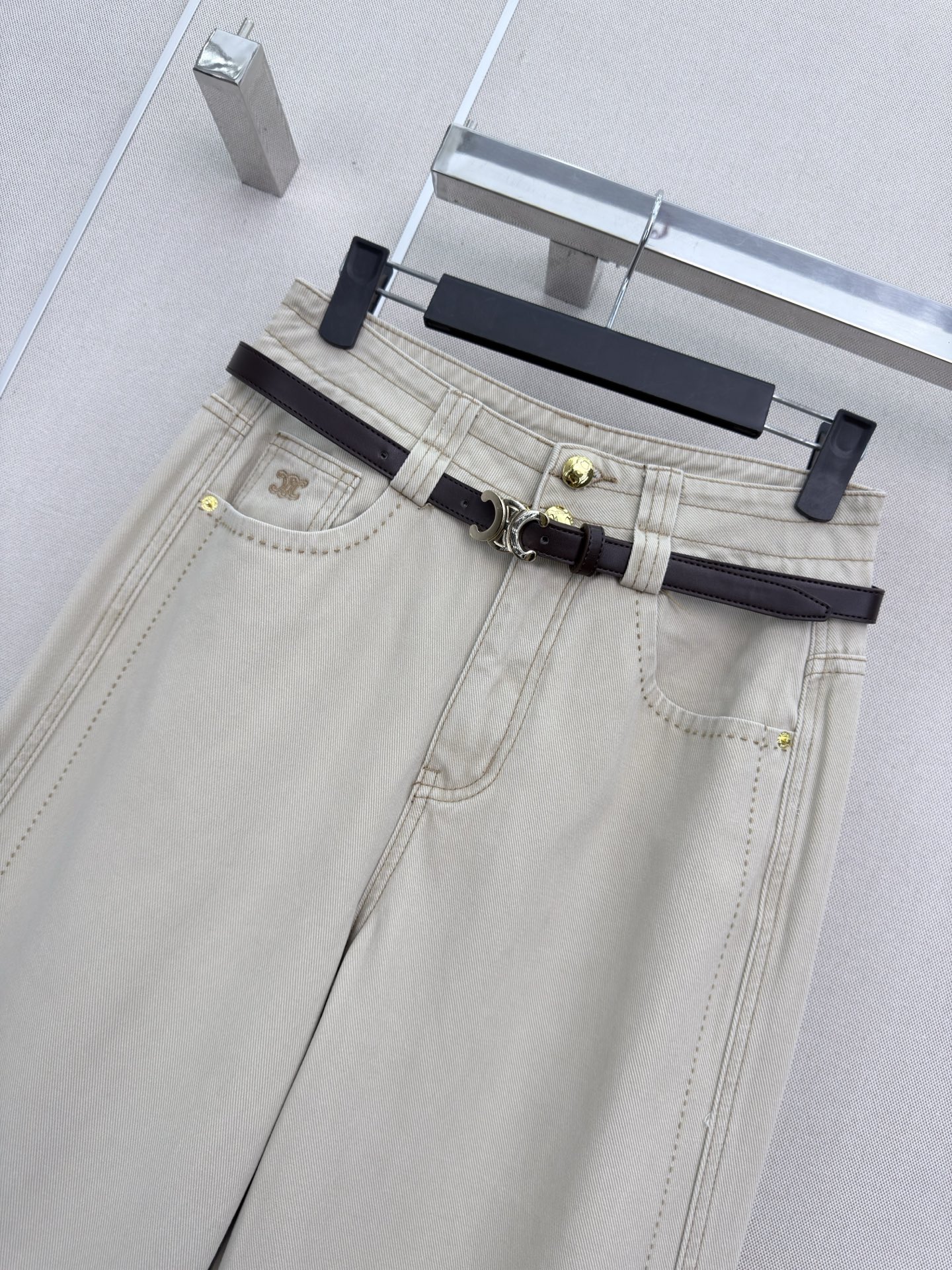 셀린느 데님 와이드 레그 바지 상세 이미지 2