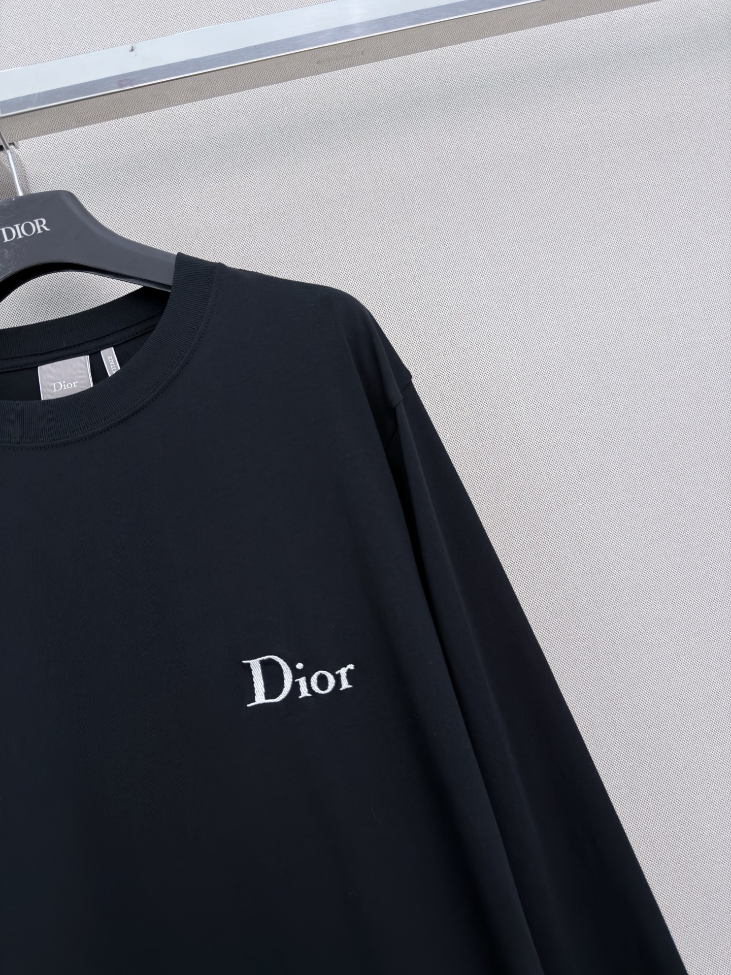 Dior Black Logo Long Sleeve T-Shirt