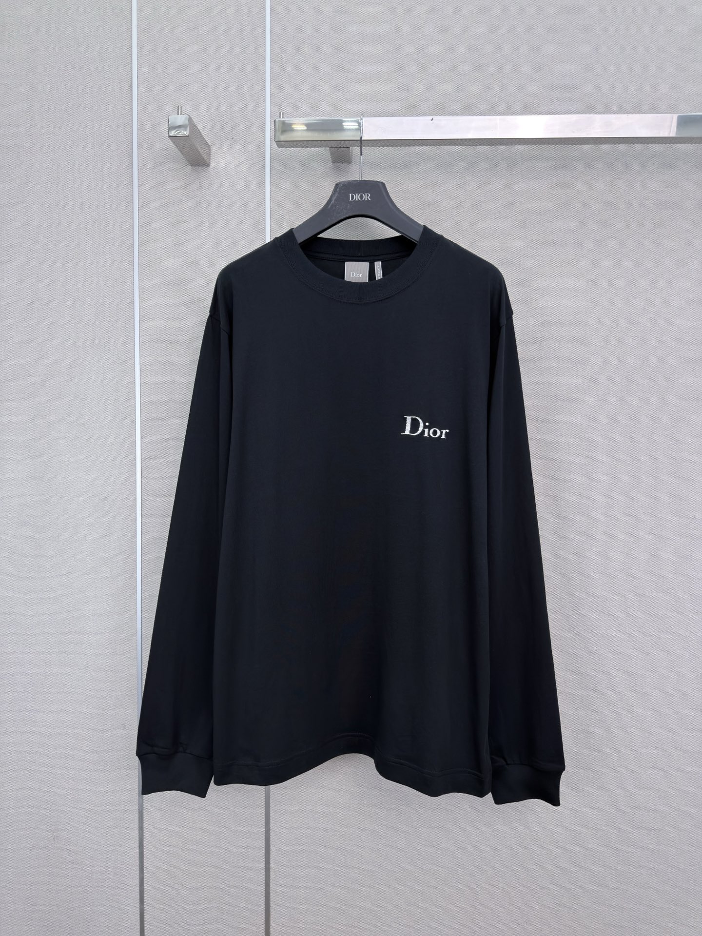Dior Black Logo Long Sleeve T-Shirt