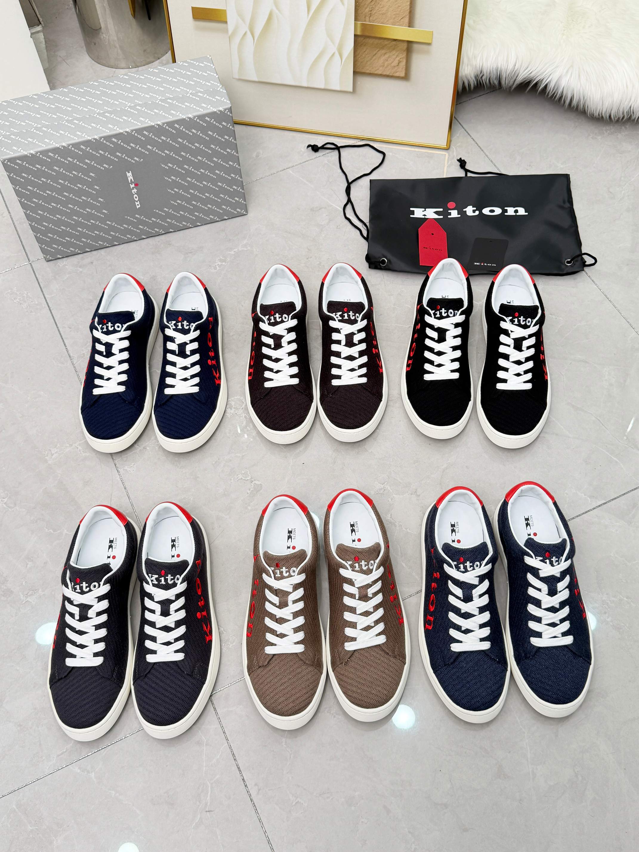 NO:756496,Kiton lace-up old money style casual fly-knit men's shoes. Original one-to-one rubber non-slip outsole Size: 39-46,19860909Kiton系带款老钱风休闲飞织男鞋. 原版一比一橡胶防滑大底 码数:39-46,,Men's shoes