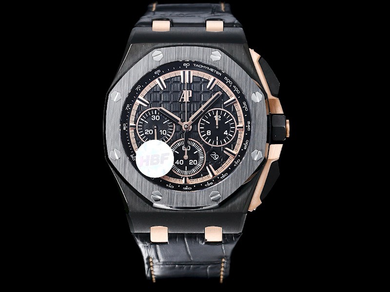 Audemars Piguet שעונים AAA+ העתק
 שחור כחול אפור קבע עם יהלומים קפוא גומא Mechanical Movement חגורת