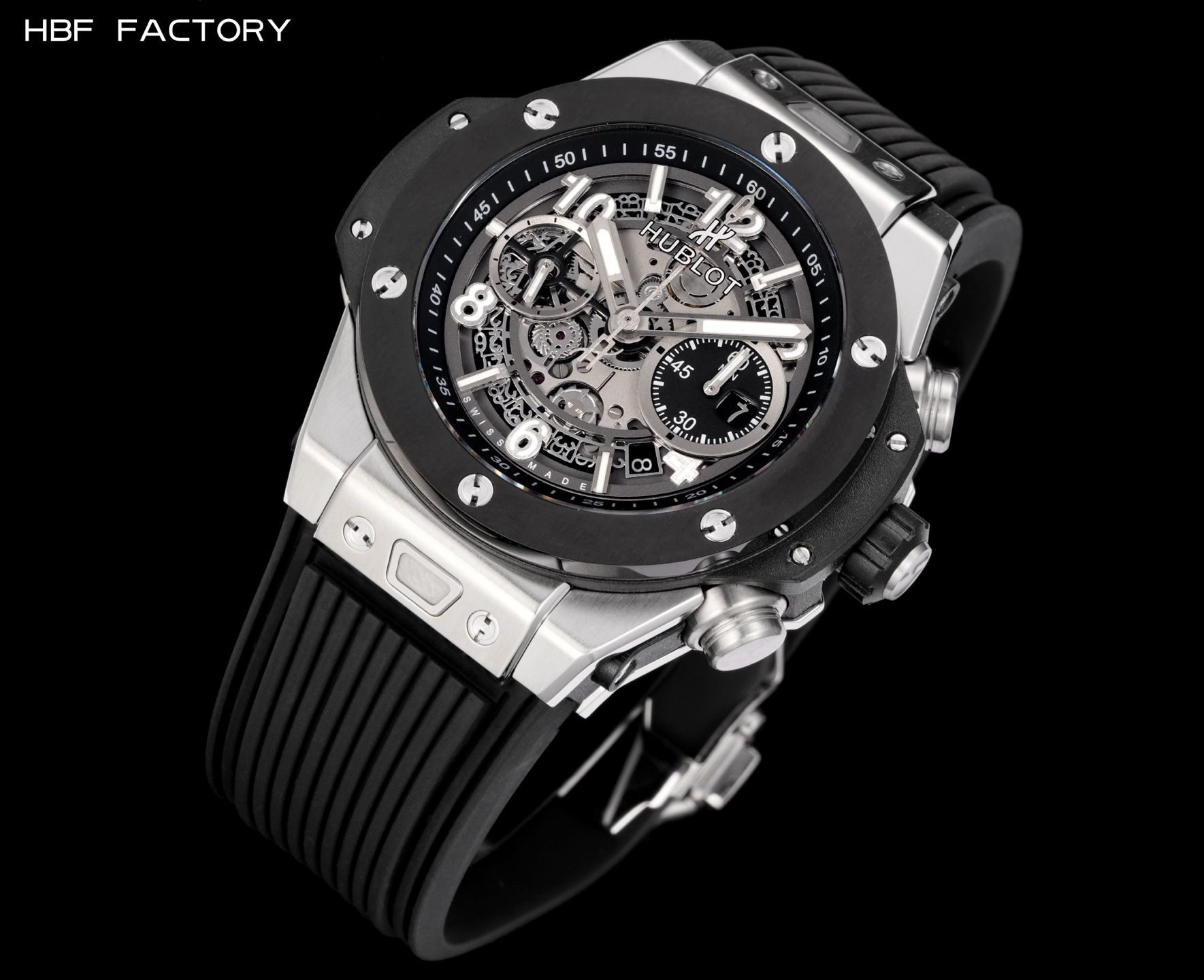 “Hublot Big Bang V2 Edition 316L Steel Material Timesheet Design with HUB 1242 Movement Retrofitting” - 图片 4