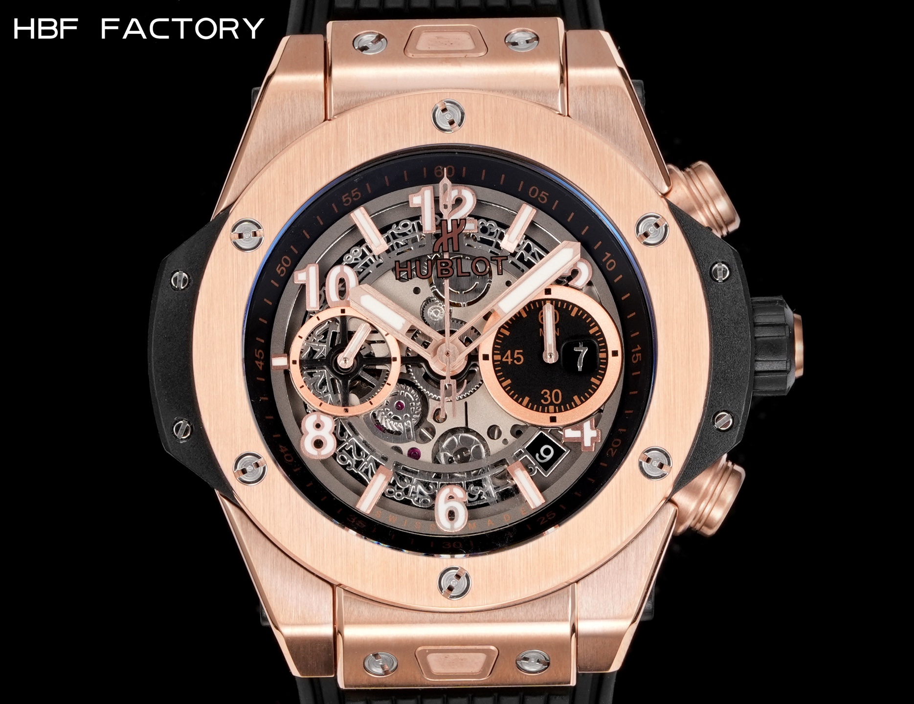 1650💰HBF FACTORY V2版 宇舶(恒宝)HUBLOT ——英勇无畏,拳拳出击,简称“HUB”“恒宝”,BigBang大爆炸元素材料计时码表v2版❶表壳采用进口316精钢材料 设计感爆炸❷搭载7750改“HUB1242”自动机芯 计时瞬启与一键飞返 完美还原原装功能 二次增重自动摆坨 达到更稳定的走时和超低返修率❸表带采用天然橡树橡胶表带 超强防水 柔软舒适❹表镜采用天然蓝宝石玻璃 耐磨耐刮 通透零瑕疵 作为一个年轻的品牌 宇舶以张扬的个性和独特的设计在高端制造下重抹一笔青春活力 将与大家一同感受年轻的自由!!!