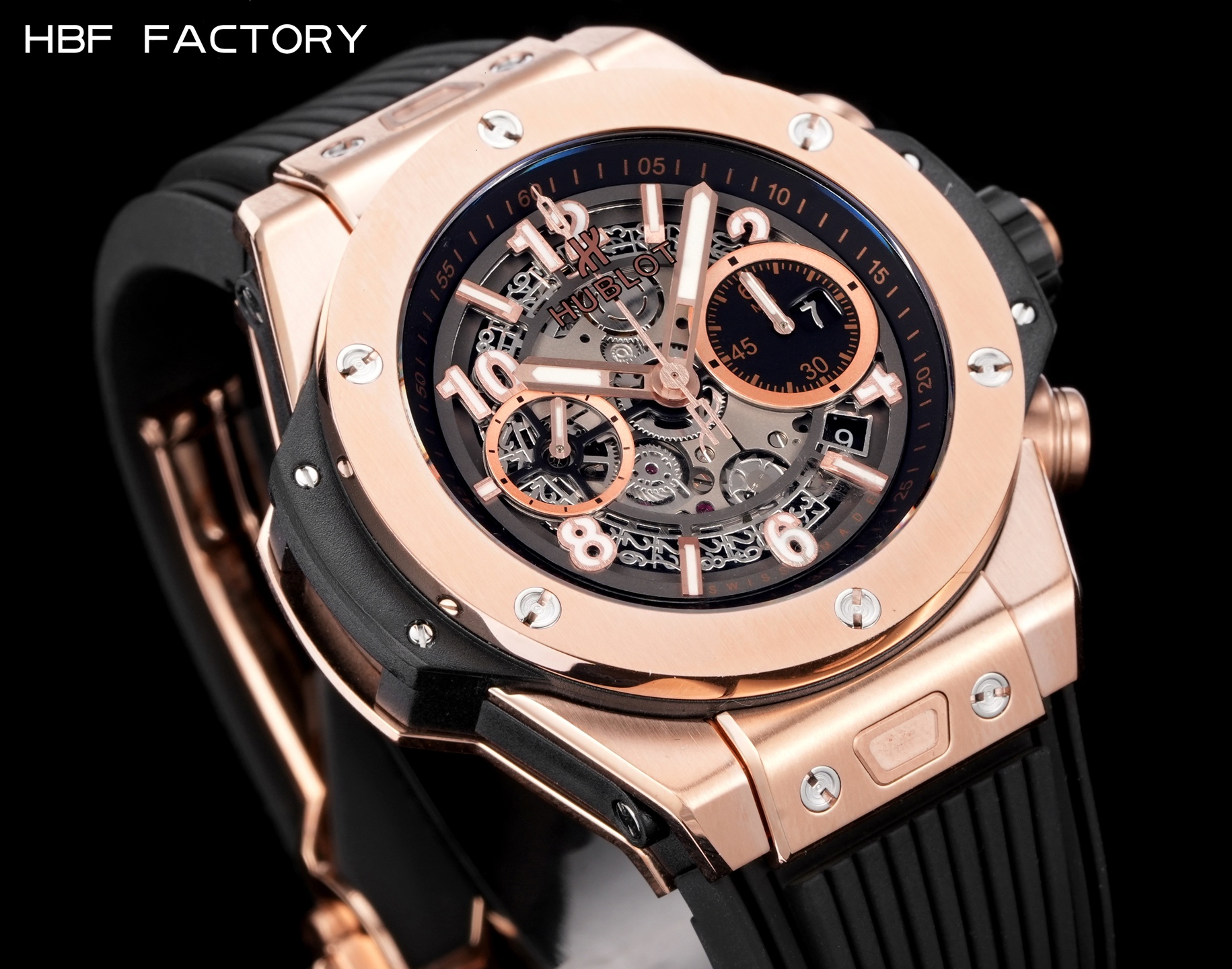 1650💰HBF FACTORY V2版 宇舶(恒宝)HUBLOT ——英勇无畏,拳拳出击,简称“HUB”“恒宝”,BigBang大爆炸元素材料计时码表v2版❶表壳采用进口316精钢材料 设计感爆炸❷搭载7750改“HUB1242”自动机芯 计时瞬启与一键飞返 完美还原原装功能 二次增重自动摆坨 达到更稳定的走时和超低返修率❸表带采用天然橡树橡胶表带 超强防水 柔软舒适❹表镜采用天然蓝宝石玻璃 耐磨耐刮 通透零瑕疵 作为一个年轻的品牌 宇舶以张扬的个性和独特的设计在高端制造下重抹一笔青春活力 将与大家一同感受年轻的自由!!!