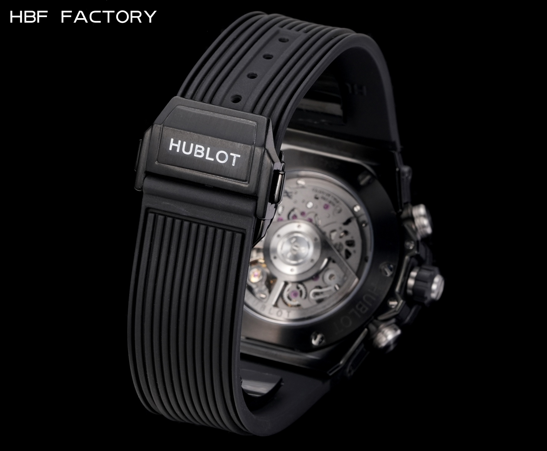 1650💰HBF  FACTORY  V2版 宇舶(恒宝)HUBLOT ——英勇无畏，拳拳出击，简称“HUB”“恒宝”，BigBang大爆炸元素材料计时码表v2版❶表壳采用进口316精钢材料 设计感爆炸❷搭载7750改“HUB1242”自动机芯 计时瞬启与一键飞返 完美还原原装功能 二次增重自动摆坨 达到更稳定的走时和超低返修率❸表带采用天然橡树橡胶表带 超强防水 柔软舒适❹表镜采用天然蓝宝石玻璃 耐磨耐刮 通透零瑕疵          作为一个年轻的品牌 宇舶以张扬的个性和独特的设计在高端制造下重抹一笔青春活力 将与大家一同感受年轻的自由！！！