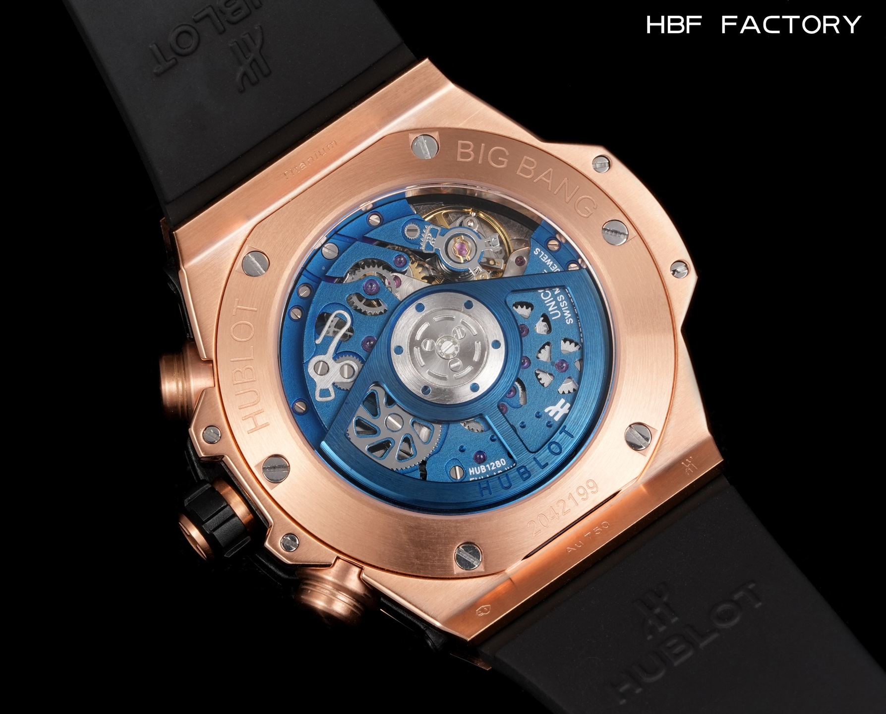 1650💰HBF  FACTORY  V2版 宇舶(恒宝)HUBLOT ——英勇无畏，拳拳出击，简称“HUB”“恒宝”，BigBang大爆炸元素材料计时码表v2版❶表壳采用进口316精钢材料 设计感爆炸❷搭载7750改“HUB1242”自动机芯 计时瞬启与一键飞返 完美还原原装功能 二次增重自动摆坨 达到更稳定的走时和超低返修率❸表带采用天然橡树橡胶表带 超强防水 柔软舒适❹表镜采用天然蓝宝石玻璃 耐磨耐刮 通透零瑕疵          作为一个年轻的品牌 宇舶以张扬的个性和独特的设计在高端制造下重抹一笔青春活力 将与大家一同感受年轻的自由！！！