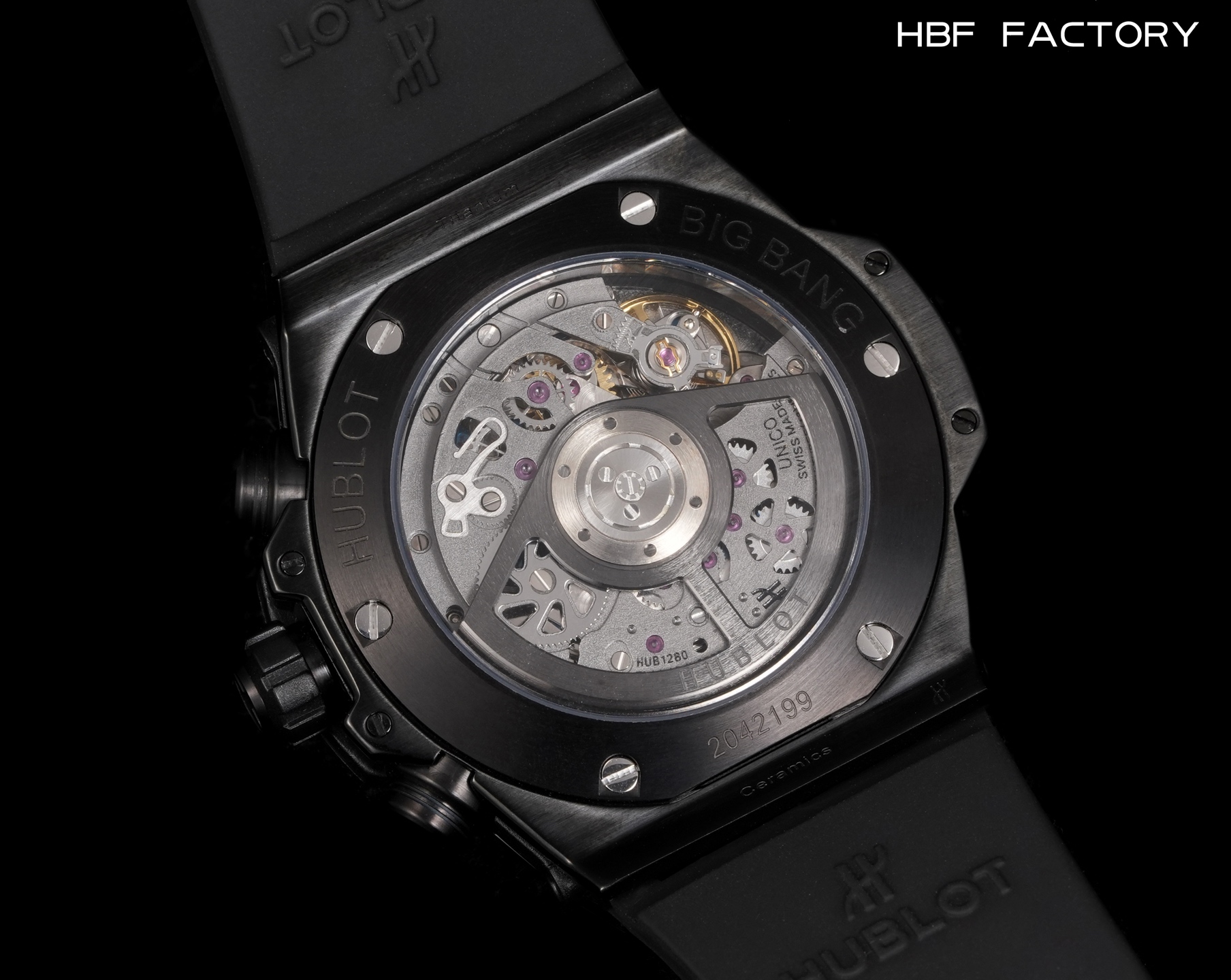 1650💰HBF FACTORY V2版 宇舶(恒宝)HUBLOT ——英勇无畏,拳拳出击,简称“HUB”“恒宝”,BigBang大爆炸元素材料计时码表v2版❶表壳采用进口316精钢材料 设计感爆炸❷搭载7750改“HUB1242”自动机芯 计时瞬启与一键飞返 完美还原原装功能 二次增重自动摆坨 达到更稳定的走时和超低返修率❸表带采用天然橡树橡胶表带 超强防水 柔软舒适❹表镜采用天然蓝宝石玻璃 耐磨耐刮 通透零瑕疵 作为一个年轻的品牌 宇舶以张扬的个性和独特的设计在高端制造下重抹一笔青春活力 将与大家一同感受年轻的自由!!!