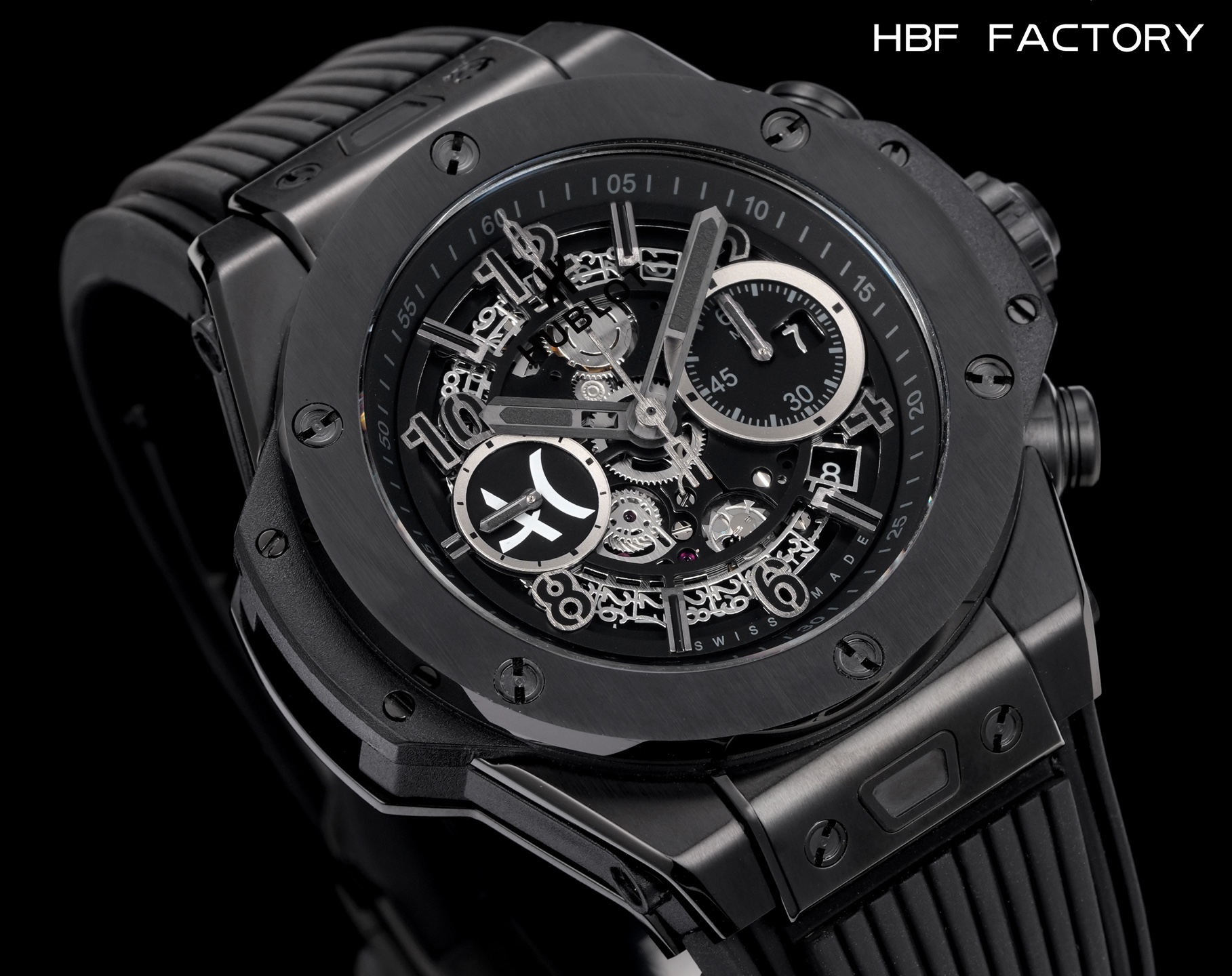1650💰HBF FACTORY V2版 宇舶(恒宝)HUBLOT ——英勇无畏,拳拳出击,简称“HUB”“恒宝”,BigBang大爆炸元素材料计时码表v2版❶表壳采用进口316精钢材料 设计感爆炸❷搭载7750改“HUB1242”自动机芯 计时瞬启与一键飞返 完美还原原装功能 二次增重自动摆坨 达到更稳定的走时和超低返修率❸表带采用天然橡树橡胶表带 超强防水 柔软舒适❹表镜采用天然蓝宝石玻璃 耐磨耐刮 通透零瑕疵 作为一个年轻的品牌 宇舶以张扬的个性和独特的设计在高端制造下重抹一笔青春活力 将与大家一同感受年轻的自由!!!