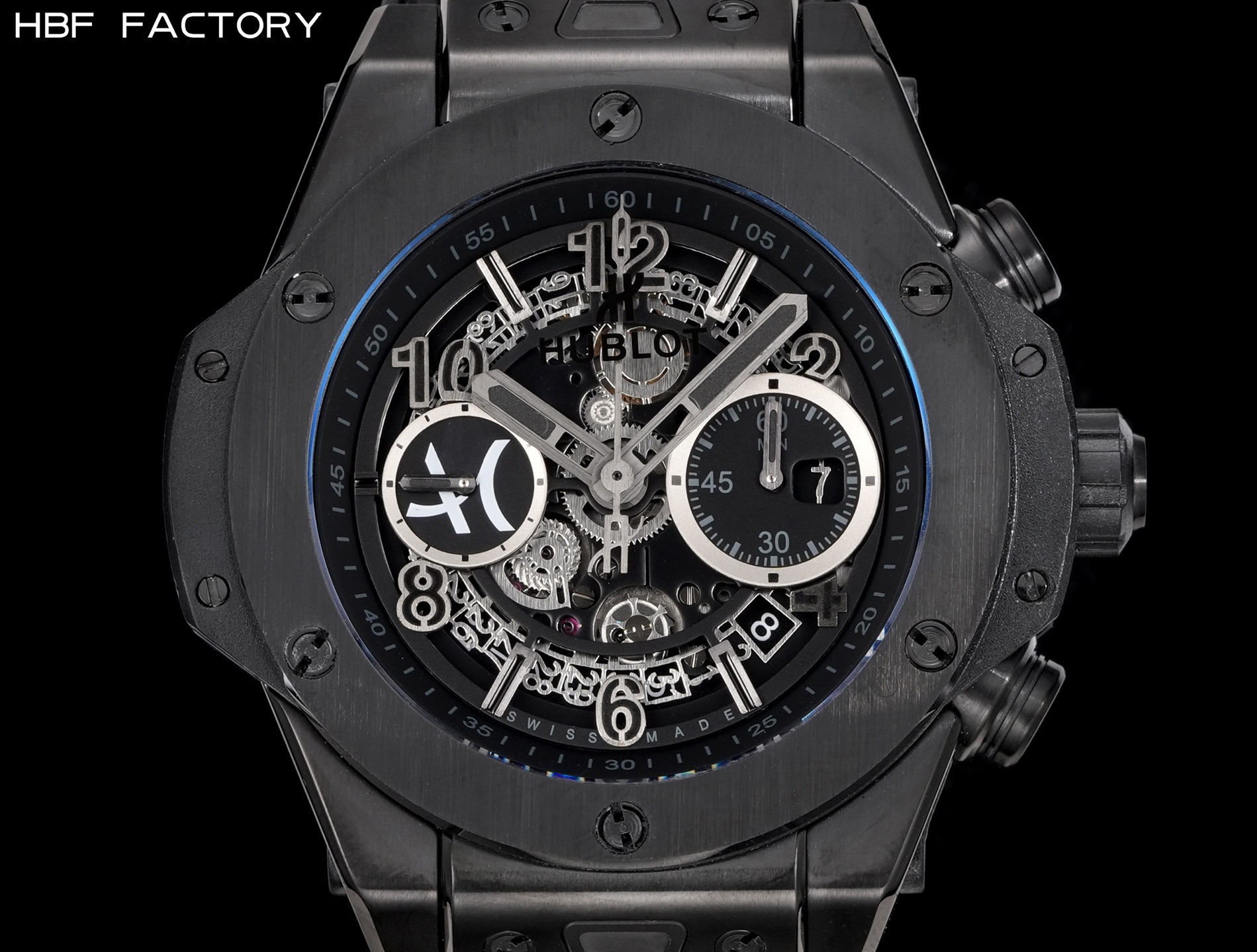 1650💰HBF FACTORY V2版 宇舶(恒宝)HUBLOT ——英勇无畏,拳拳出击,简称“HUB”“恒宝”,BigBang大爆炸元素材料计时码表v2版❶表壳采用进口316精钢材料 设计感爆炸❷搭载7750改“HUB1242”自动机芯 计时瞬启与一键飞返 完美还原原装功能 二次增重自动摆坨 达到更稳定的走时和超低返修率❸表带采用天然橡树橡胶表带 超强防水 柔软舒适❹表镜采用天然蓝宝石玻璃 耐磨耐刮 通透零瑕疵 作为一个年轻的品牌 宇舶以张扬的个性和独特的设计在高端制造下重抹一笔青春活力 将与大家一同感受年轻的自由!!!