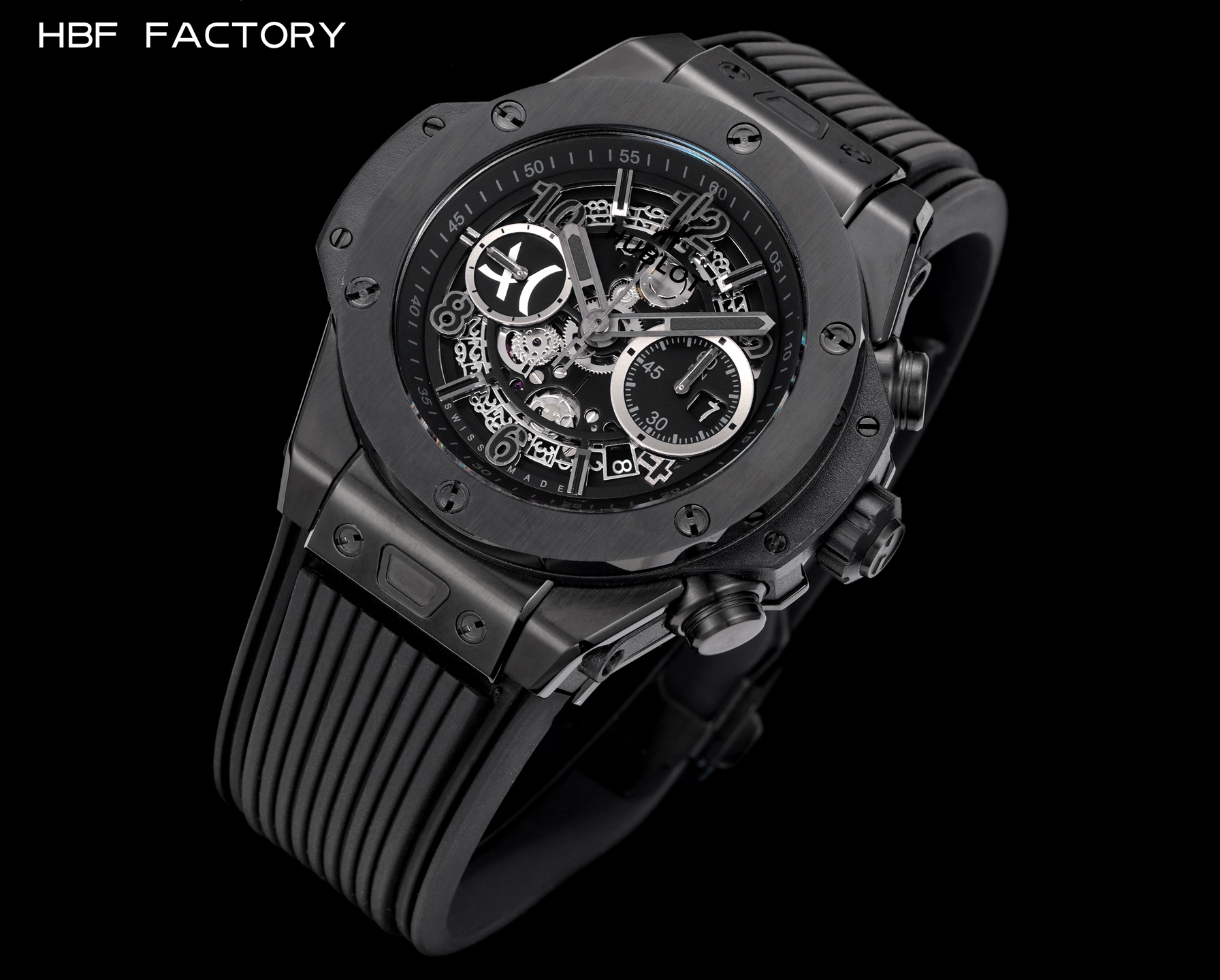1650💰HBF FACTORY V2版 宇舶(恒宝)HUBLOT ——英勇无畏,拳拳出击,简称“HUB”“恒宝”,BigBang大爆炸元素材料计时码表v2版❶表壳采用进口316精钢材料 设计感爆炸❷搭载7750改“HUB1242”自动机芯 计时瞬启与一键飞返 完美还原原装功能 二次增重自动摆坨 达到更稳定的走时和超低返修率❸表带采用天然橡树橡胶表带 超强防水 柔软舒适❹表镜采用天然蓝宝石玻璃 耐磨耐刮 通透零瑕疵 作为一个年轻的品牌 宇舶以张扬的个性和独特的设计在高端制造下重抹一笔青春活力 将与大家一同感受年轻的自由!!!
