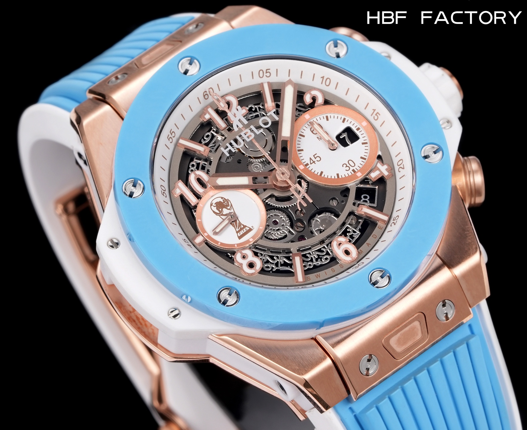 1650💰HBF  FACTORY  V2版 宇舶(恒宝)HUBLOT ——英勇无畏，拳拳出击，简称“HUB”“恒宝”，BigBang大爆炸元素材料计时码表v2版❶表壳采用进口316精钢材料 设计感爆炸❷搭载7750改“HUB1242”自动机芯 计时瞬启与一键飞返 完美还原原装功能 二次增重自动摆坨 达到更稳定的走时和超低返修率❸表带采用天然橡树橡胶表带 超强防水 柔软舒适❹表镜采用天然蓝宝石玻璃 耐磨耐刮 通透零瑕疵          作为一个年轻的品牌 宇舶以张扬的个性和独特的设计在高端制造下重抹一笔青春活力 将与大家一同感受年轻的自由！！！