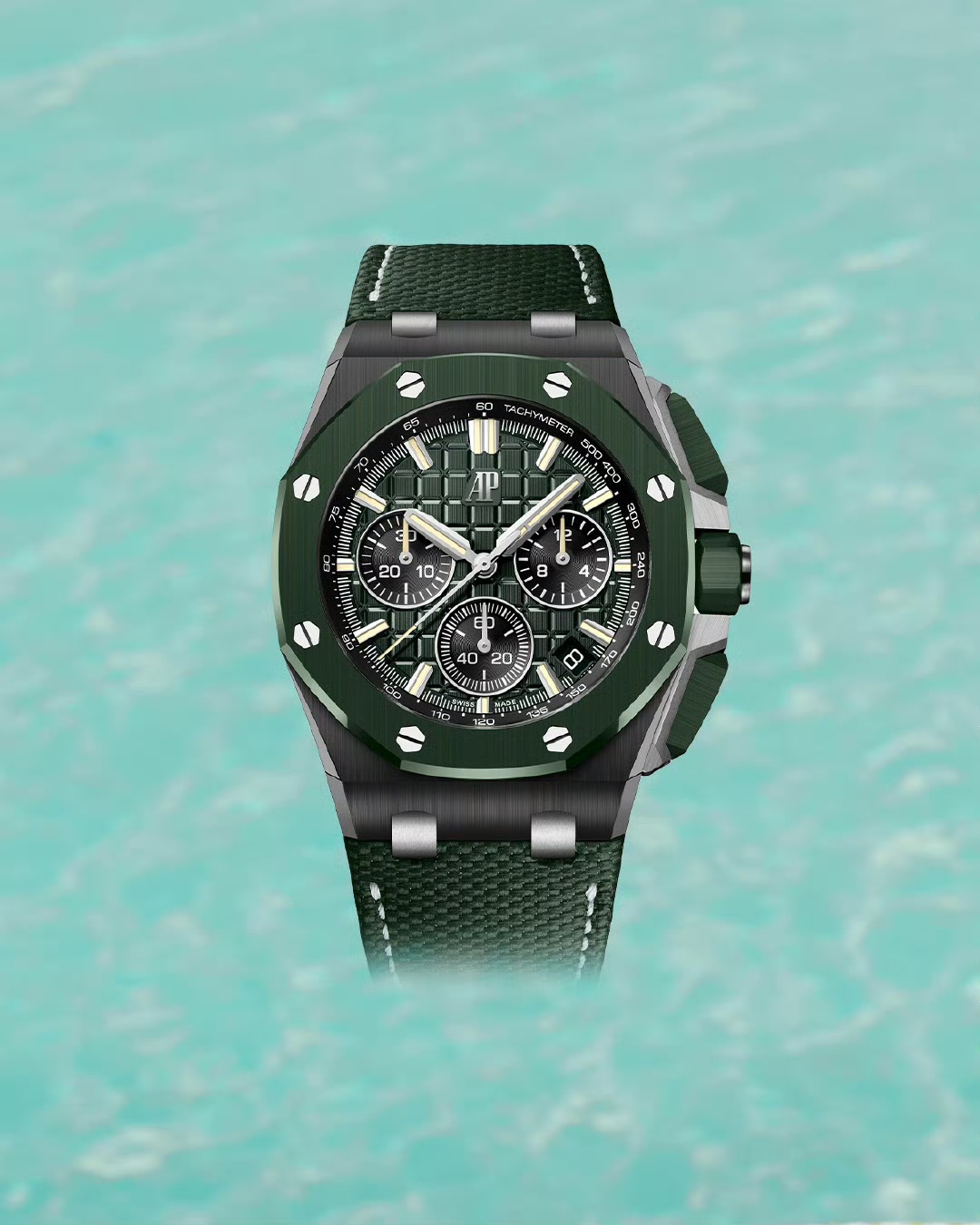 NO:553207,Produced by LS Factory Audemars Piguet Royal Oak Offshore 26420 AP New upgraded version A42 1. New molded 43mm case (the market version is 44mm, which is the case of the old 26400) adopts a new design, a more ergonomic case, and more exquisite case details. It has larger polished chamfers, size 43MM~15.6MM,  The 43 mm wide case has been carefully modified to accommodate the new movement with a slightly larger diameter. 2. Calendar upgrade. After the transformation of the movement, the original large calendar has been realized. The date window has been pushed to the edge of the dial, and the hands have also been slightly modified. 3. The movement adopts Dandong (6 small seconds) modification.   Caliber4401 (large splint) is more beautiful and has more stable quality. 4. The watch case is made of Japanese 316 stainless steel, which shows that the steel case is brighter and brighter (not ordinary 306 steel for the market). 5. The ring is made of Korean imported ceramics (black, blue, green, ceramic ring) and the mirror is made of sapphire glass. 6.  The strap is made of imported fluorine rubber tape, which is more comfortable to wear and feels better. The strap is made of first-layer cowhide, and the cloth strap is made of leather wrapping cloth, which is not pressed from leather. 7. The dial is upgraded, the dial pattern is slow-cut by CNC (not hydraulic type), the finished texture is clear, and the iconic square shape is now interconnected by crosses. For best luxury recommendations, please look for LS exclusive quality, audemars, cowhide19860909LS 出品 LS Factory 爱彼 Audemars Piguet  皇家橡树离岸型26420 AP 全新升级版 A42 1、新开模43 毫米表壳（市场版本44毫米,是套用旧款26400的壳）采用全新设计、更符合人体工学的表壳、更精致的表壳细节,它具有较大的抛光倒角, 尺寸 43MM~15.6MM, 43毫米宽的表壳经过精心修饰,以容纳直径稍大的新机芯 2、 日历升级,经过对机芯的改造,实现了对原版的大日历,日期窗口被推到了表盘的边缘,指针也经过了轻微修饰 3、机芯采用丹东（6 小秒）改 Calibre4401(大夹板）更佳美观,质量更稳定. 4、表壳采用日本 316 精钢打造,显示出钢壳更佳鲜亮（非市场用普通 306 钢） 5、圈口采用韩国进口陶瓷（有黑色,蓝色,绿色,陶瓷圈口）镜面采用蓝宝石玻璃镜面 6、 表带采用进口氟橡胶胶带,配带起来更加舒服,手感更好,皮带采用头层牛皮,布带采用皮包布,非皮革压制而出 7、 表盘升级,表盘纹路由CNC慢冼（非油压式）,成品纹路清晰,标志性的方形现在通过十字相互连接送礼最佳奢华推荐请认准LS独家品质,,audemars,cowhide,Watch