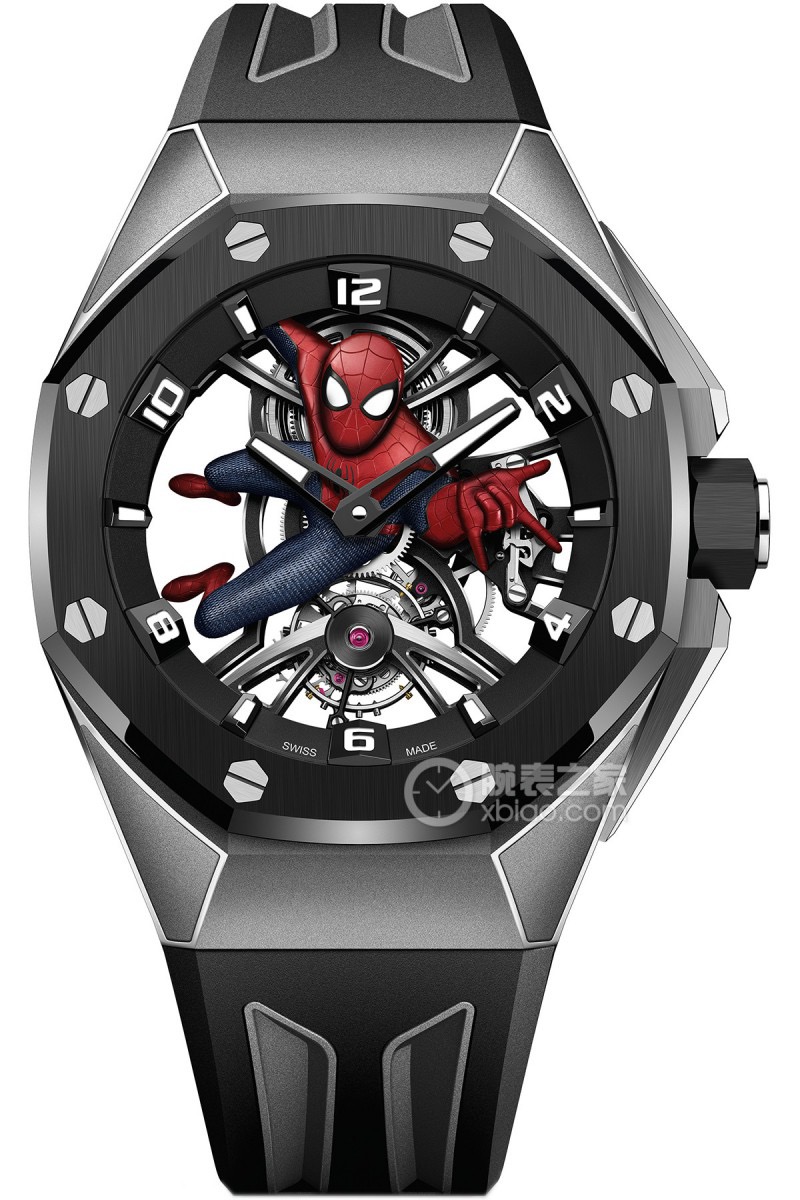 NO:532279,A Audemars Piguet Royal Oak Concept Series. Model 26631 IO -Calibre2974 Tourbillon Heart - 42mm Titanium Case Ceramic Ring-Fluoroelastic Tape-Butterfly Buckle-Crystal Watch Mirror, Audemars19860909A爱彼皇家橡树概念系列.型号26631 IO -Calibre2974陀飞轮机心-42mm钛金属表壳 陶瓷圈口-氟橡胶带-蝴蝶扣-水晶表镜,,audemars,Watch