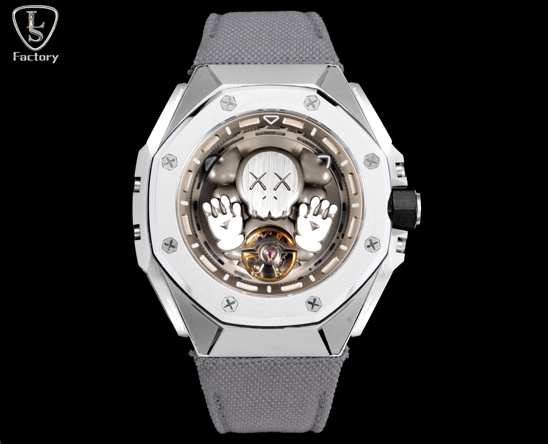 NO:662800,Unified LS.Factory Audemars Piguet Royal Oak Concept Series 26656TI.GG.D019VE.01 1. Newly molded 43mm case, using a new design, more ergonomic case, more refined case details, it has larger polished chamfers, size 43MM~17MM, the 43mm wide case has been carefully modified to accommodate the new movement with a slightly larger diameter  2. The movement adopts an imported customized fully automatic tourbillon movement, which is more beautiful and has more stable quality. 3. The watch case is made of Japanese 316 stainless steel, which shows that the steel case is more bright and bright (not ordinary 306 steel used in the market). 4. The mirror is made of imported sapphire glass. 5. The strap is made of canvas with a cover, which is more comfortable to wear and feels better. It is not pressed out of leather, and the buckle adopts a folding butterfly buckle.  6. Place an order now and get a custom-made convenient box to carry with you, first come first served, while supplies last, audemars19860909统一 LS .Factory 爱彼 Audemars Piguet  皇家橡树概念系列26656TI.GG.D019VE.01 1、新开模43 毫米表壳,采用全新设计、更符合人体工学的表壳、更精致的表壳细节,它具有较大的抛光倒角, 尺寸 43MM~17MM, 43毫米宽的表壳经过精心修饰,以容纳直径稍大的新机芯 2、机芯采用进口订制全自动陀飞轮机芯,更佳美观,质量更稳定. 3、表壳采用日本 316 精钢打造,显示出钢壳更佳鲜亮（非市场用普通 306 钢） 4、镜面采用进口蓝宝石玻璃镜面 5、 表带采用帆布带包皮,配带起来更加舒服,手感更好,非皮革压制而出,扣子采用折叠蝴蝶扣. 6、现在下单送随身携带订制方便盒子一个,先到先得,送完为止,,audemars,Watch