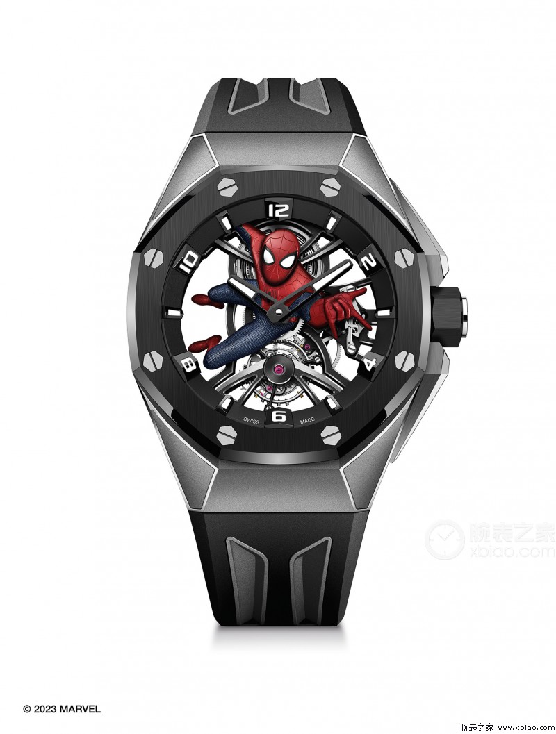 NO:662822,LS.Factory Audemars iguet [Marvel Spider-Man Co-branded Limited Edition] Royal Oak Concept Series 26631lO.OO.D002CA.01 1. Newly molded 43mm case, using a new design, more ergonomic case, more exquisite case details, it has large polished chamfers, size 43MM~14MM,  The 43 mm wide case has been carefully modified to accommodate the new movement with a slightly larger diameter. 2. The movement uses an imported customized manual tourbillon movement, which is more beautiful and more stable in quality. 3. The case is made of Japanese 316 stainless steel, which shows that the steel case is more bright and bright (not ordinary 306 steel for the market) 4. The mirror is made of imported sapphire glass mirror 5.  The strap is made of canvas leather, which is more comfortable to wear and feels better. It is not pressed out of leather, and the buckle adopts a folding butterfly buckle. 6. Order now and you will receive a custom-made box that is convenient for you to carry with you. First come first served, while supplies last, audemars19860909LS .Factory 爱彼 Audemars iguet 【漫威蜘蛛侠联名限量款】 皇家橡树概念系列26631lO.OO.D002CA.01 1、新开模43 毫米表壳,采用全新设计、更符合人体工学的表壳、更精致的表壳细节,它具有较大的抛光倒角, 尺寸 43MM~14MM, 43毫米宽的表壳经过精心修饰,以容纳直径稍大的新机芯 2、机芯采用进口订制手动陀飞轮机芯,更佳美观,质量更稳定. 3、表壳采用日本 316 精钢打造,显示出钢壳更佳鲜亮（非市场用普通 306 钢） 4、镜面采用进口蓝宝石玻璃镜面 5、 表带采用帆布带包皮,配带起来更加舒服,手感更好,非皮革压制而出,扣子采用折叠蝴蝶扣. 6、现在下单送随身携带订制方便盒子一个,先到先得,送完为止,,audemars,Watch