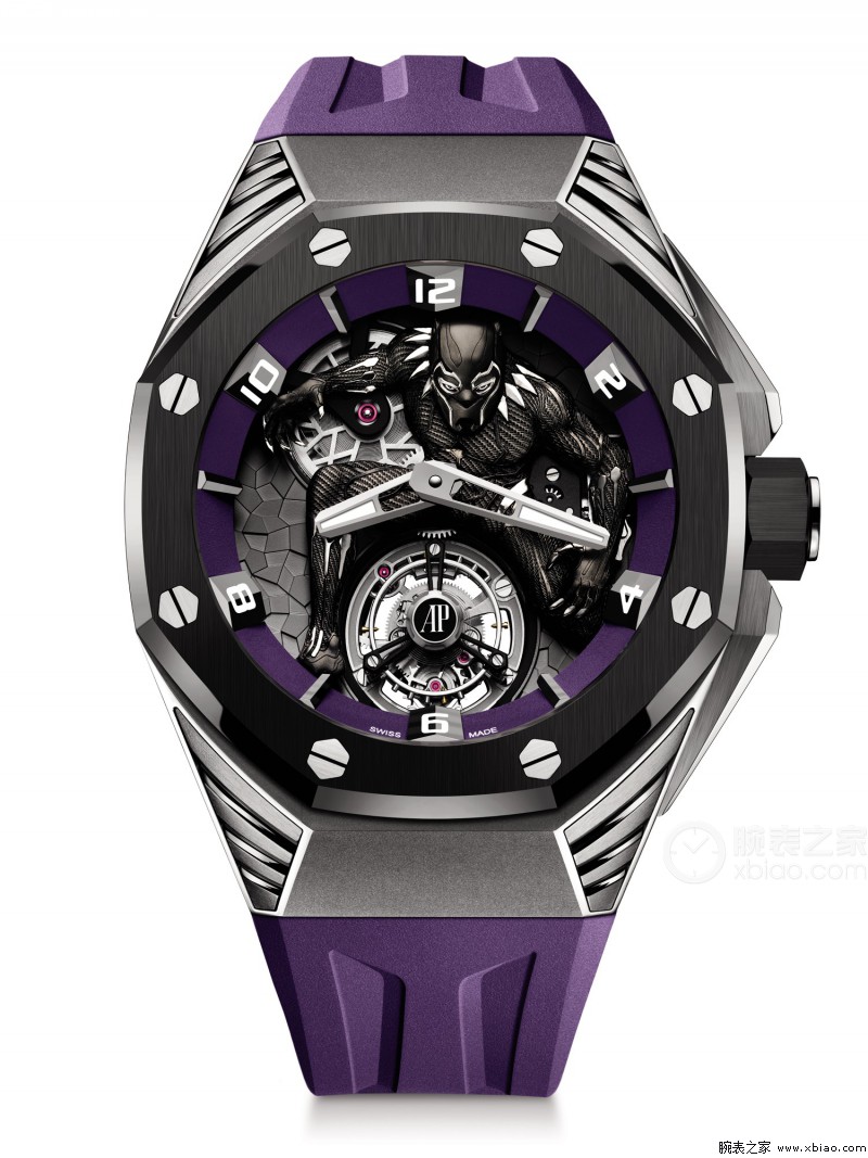 NO:662824,LS.Factory Audemars iguet [Marvel Black Panther Co-branded Limited Edition] Royal Oak Concept Series 26620lO.OO.D077CA.01 1. Newly molded 43mm case, using a new design, more ergonomic case, more exquisite case details, it has larger polished chamfers, size 43MM~14MM,  The 43 mm wide case has been carefully modified to accommodate the new movement with a slightly larger diameter. 2. The movement uses an imported customized manual tourbillon movement, which is more beautiful and more stable in quality. 3. The case is made of Japanese 316 stainless steel, which shows that the steel case is more bright and bright (not ordinary 306 steel for the market) 4. The mirror is made of imported sapphire glass mirror 5.  The strap is made of canvas leather, which is more comfortable to wear and feels better. It is not pressed out of leather, and the buckle adopts a folding butterfly buckle. 6. Order now and you will receive a custom-made box that is convenient for you to carry with you. First come first served, while supplies last, audemars19860909LS .Factory 爱彼 Audemars iguet 【漫威黑豹联名限量款】 皇家橡树概念系列26620lO.OO.D077CA.01 1、新开模43 毫米表壳,采用全新设计、更符合人体工学的表壳、更精致的表壳细节,它具有较大的抛光倒角, 尺寸 43MM~14MM, 43毫米宽的表壳经过精心修饰,以容纳直径稍大的新机芯 2、机芯采用进口订制手动陀飞轮机芯,更佳美观,质量更稳定. 3、表壳采用日本 316 精钢打造,显示出钢壳更佳鲜亮（非市场用普通 306 钢） 4、镜面采用进口蓝宝石玻璃镜面 5、 表带采用帆布带包皮,配带起来更加舒服,手感更好,非皮革压制而出,扣子采用折叠蝴蝶扣. 6、现在下单送随身携带订制方便盒子一个,先到先得,送完为止,,audemars,Watch