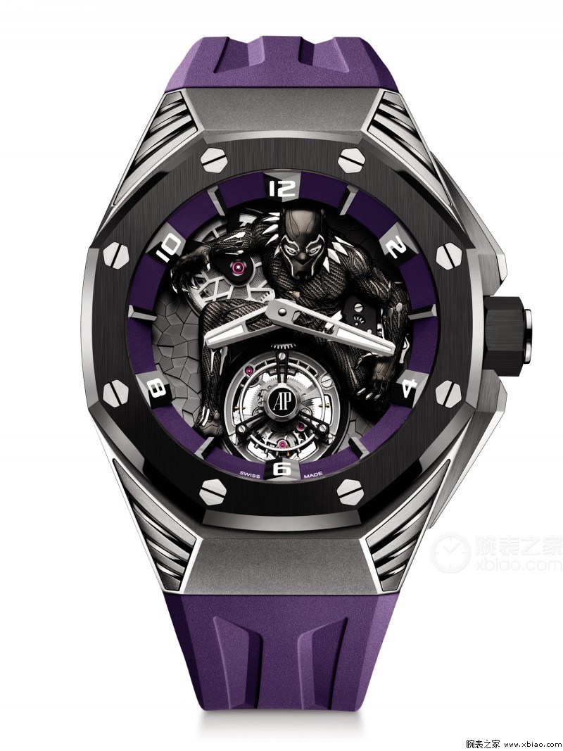 NO:676373,LS.Factory Audemars iguet [Marvel Black Panther Co-branded Limited Edition] Royal Oak Concept Series 26620lO.OO.D077CA.01 1. Newly molded 43mm case, using a new design, more ergonomic case, more exquisite case details, it has larger polished chamfers, size 43MM~14MM,  The 43 mm wide case has been carefully modified to accommodate the new movement with a slightly larger diameter. 2. The movement uses an imported customized manual tourbillon movement, which is more beautiful and more stable in quality. 3. The case is made of Japanese 316 stainless steel, which shows that the steel case is more bright and bright (not ordinary 306 steel for the market) 4. The mirror is made of imported sapphire glass mirror 5.  The strap is made of canvas leather, which is more comfortable to wear and feels better. It is not pressed out of leather, and the buckle adopts a folding butterfly buckle. 6. Order now and you will receive a custom-made box that is convenient for you to carry with you. First come first served, while supplies last, audemars19860909LS .Factory 爱彼 Audemars iguet 【漫威黑豹联名限量款】 皇家橡树概念系列26620lO.OO.D077CA.01 1、新开模43 毫米表壳,采用全新设计、更符合人体工学的表壳、更精致的表壳细节,它具有较大的抛光倒角, 尺寸 43MM~14MM, 43毫米宽的表壳经过精心修饰,以容纳直径稍大的新机芯 2、机芯采用进口订制手动陀飞轮机芯,更佳美观,质量更稳定. 3、表壳采用日本 316 精钢打造,显示出钢壳更佳鲜亮（非市场用普通 306 钢） 4、镜面采用进口蓝宝石玻璃镜面 5、 表带采用帆布带包皮,配带起来更加舒服,手感更好,非皮革压制而出,扣子采用折叠蝴蝶扣. 6、现在下单送随身携带订制方便盒子一个,先到先得,送完为止,,audemars,Watch