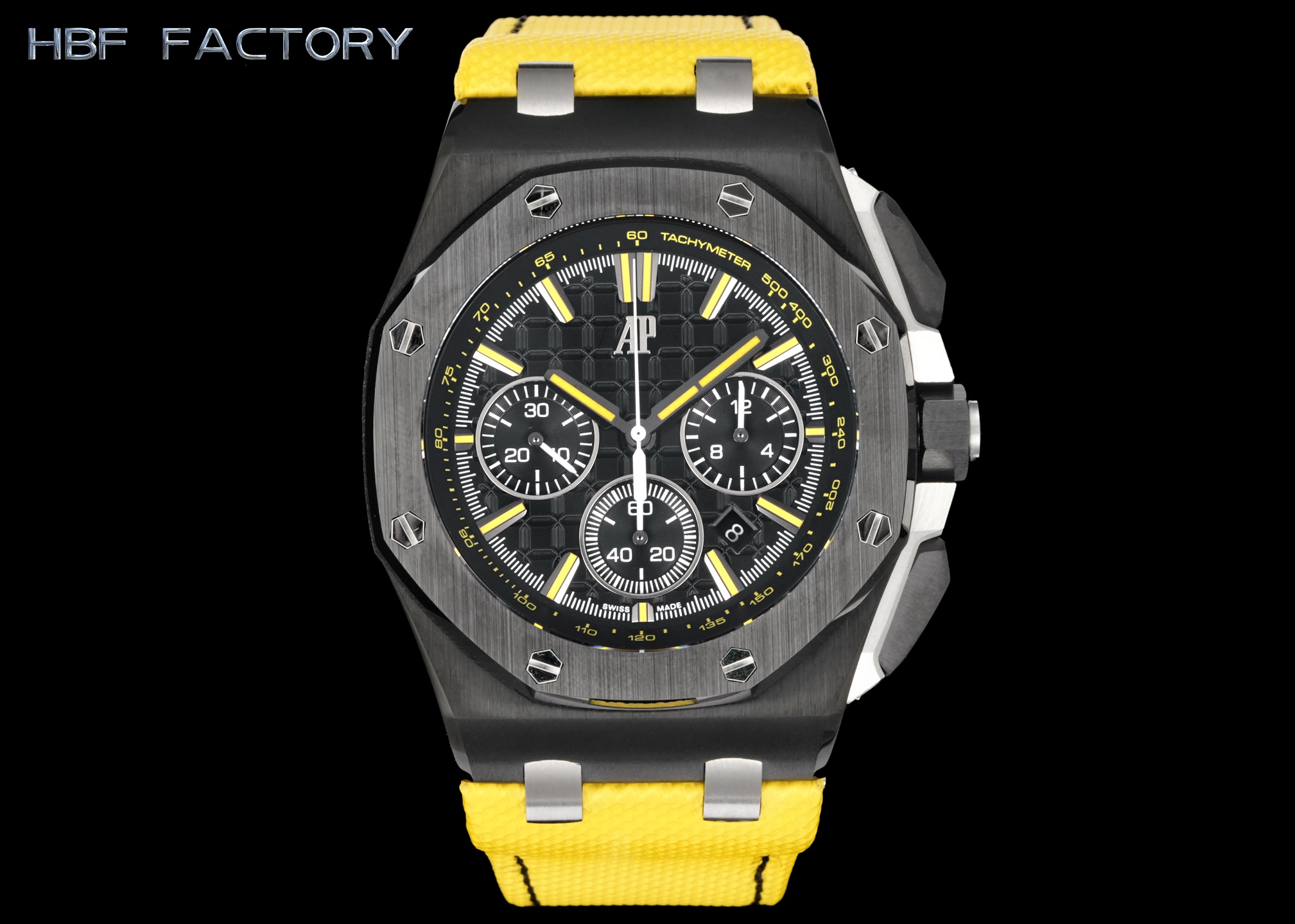 NO:850296,Unified HBF. Audemars Piguet Royal Oak Offshore Limited Multi-Function Chronograph Mechanical Watch  Size 44MM17MM [Ring mouth] The ring mouth is consistent with the original one. It adopts imported ceramic ring mouth. [Head] The crown is made of hexagonal ceramic material, and the top adopts brushed polishing technology. [Movement] The watch core is more domineering against the background of the transparent bottom back cover. It is gray and black.  The fully automatic rotor has a sense of hierarchy, coupled with the inlaid gems on the surface of the watch core. The 3126 fully automatic chronograph mechanical movement is modified. [Mirror] The mirror is made of imported sapphire glass. [Case] It is made of imported 316 stainless steel. The case [strap] is matched with an imported fluorine rubber strap.  Original pin buckle, a must-have artifact for tough guys. After multiple processes of polishing and frosting, AP’s unique octagonal bezel finally expresses sharp angular lines. Audemars Piguet’s entry-level watch is highly recommended!  !  !  ,,audemars19860909统一 HBF.爱彼Audemars Piguet 皇家橡树离岸型限量多功能计时机械腕表 尺寸44MM17MM【圈口】圈口是与原装一致采用进口陶瓷圈口【把头】表冠采用六边形陶瓷材质,顶端采用拉丝打磨技术【机芯】表芯在透底后盖的衬托下更为霸气侧漏,灰黑色的全自动陀很有层次感,再加上表芯表面的镶嵌宝石.改3126全自动计时机械机芯【表镜】表镜选用进口蓝宝石玻璃镜面【表壳】采用进口316精钢鑫表壳【表带】搭配进口氟橡胶表带 原装针扣 硬汉必备神器 经过多道工序的打磨和磨砂处理,终把AP特有的八角型表圈表达出棱角分明的线条,爱彼入门级腕表强烈推荐！！！,,audemars,Watch