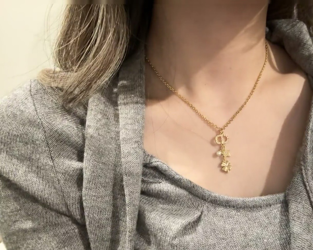 Collar de cuentas pequeñas con estrella y trébol de cuatro hojas Dcd de alta calidad, pendientes Z 3600, collar Z 4600,…