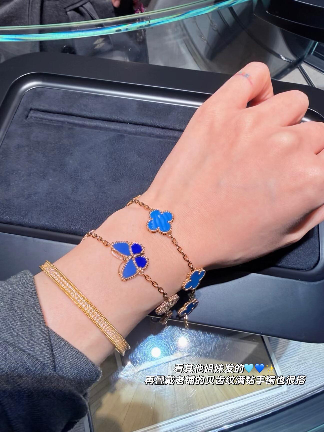 250960【nuestra producción】preventa, envío en unos 10 días, pulsera de mariposas de cinco flores, se puede personalizar …