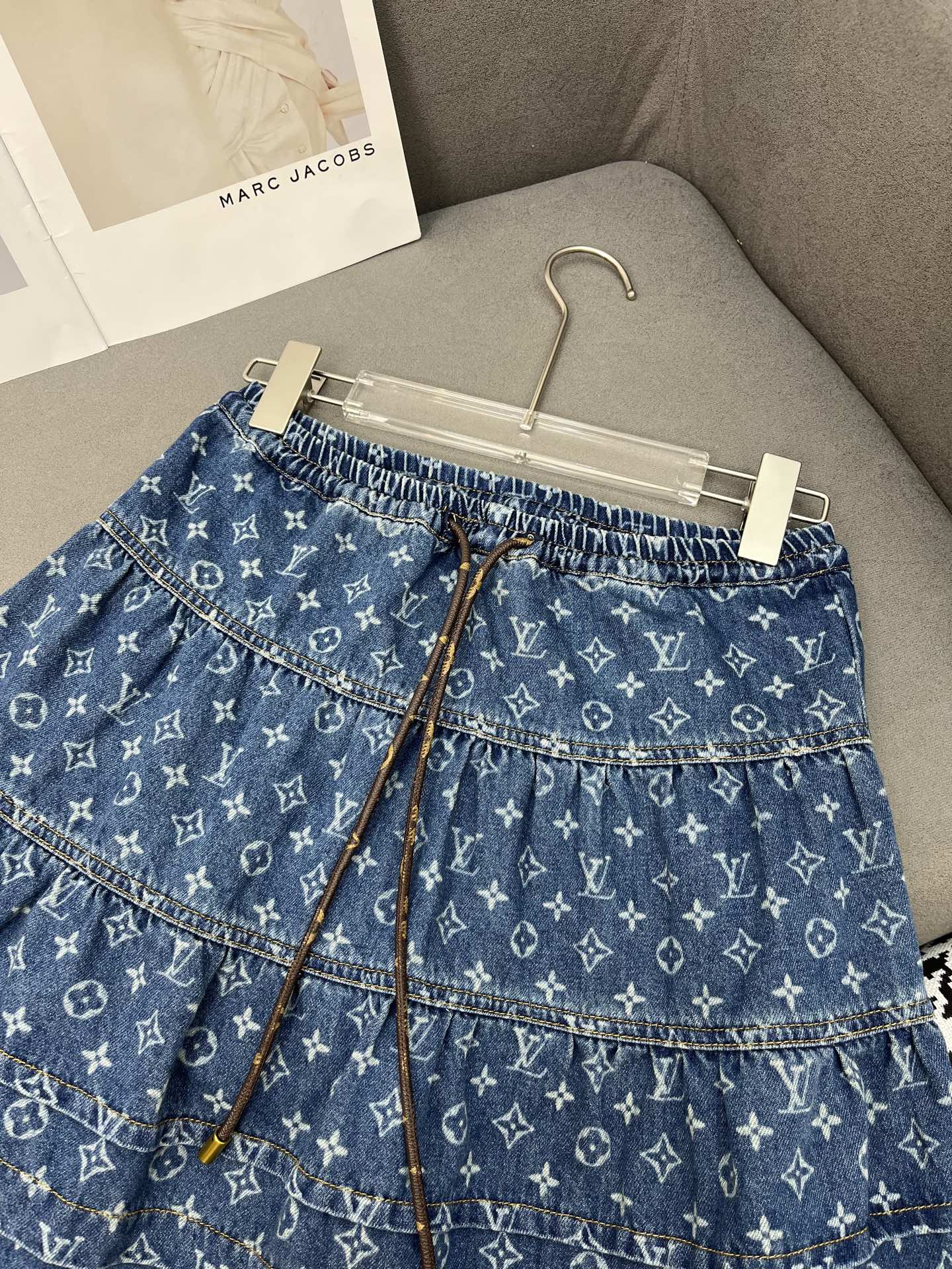 Louis Vuitton Denim Jacquard Mini Skirt - Chic & Flattering A-Line Design 3 i1751211832722 4405 0 1
