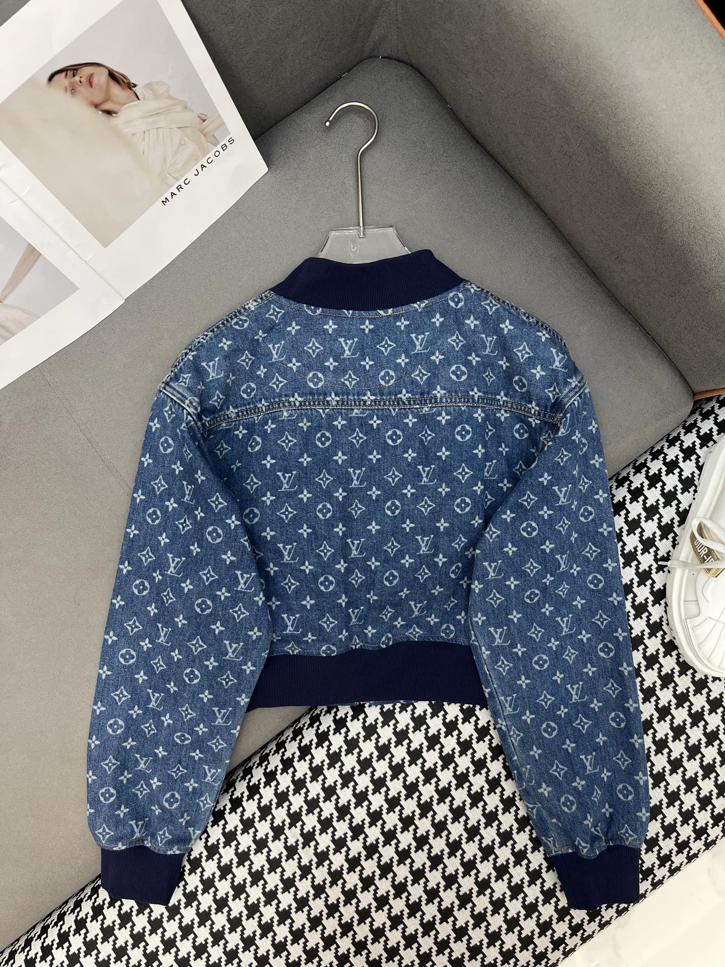 Louis Vuitton Women's 25SS Denim Jacquard Short Jacket - Stylish & Chic 7 i1751211974078 7695 0 4