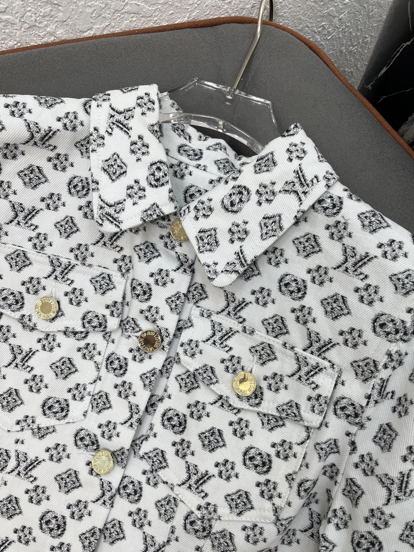 Louis Vuitton 25SS Monogram Denim Collar Dress - Elegant & Chic, Sizes S-L 3 i1751212724661 5664 0 1