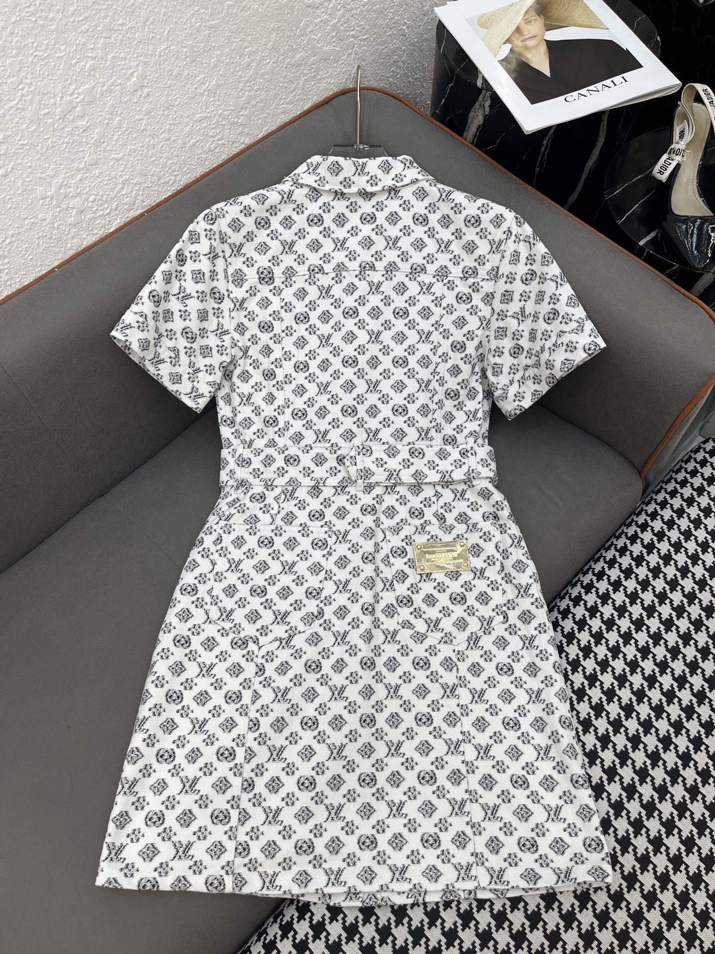Louis Vuitton 25SS Monogram Denim Collar Dress - Elegant & Chic, Sizes S-L 7 i1751212725771 9055 0 5