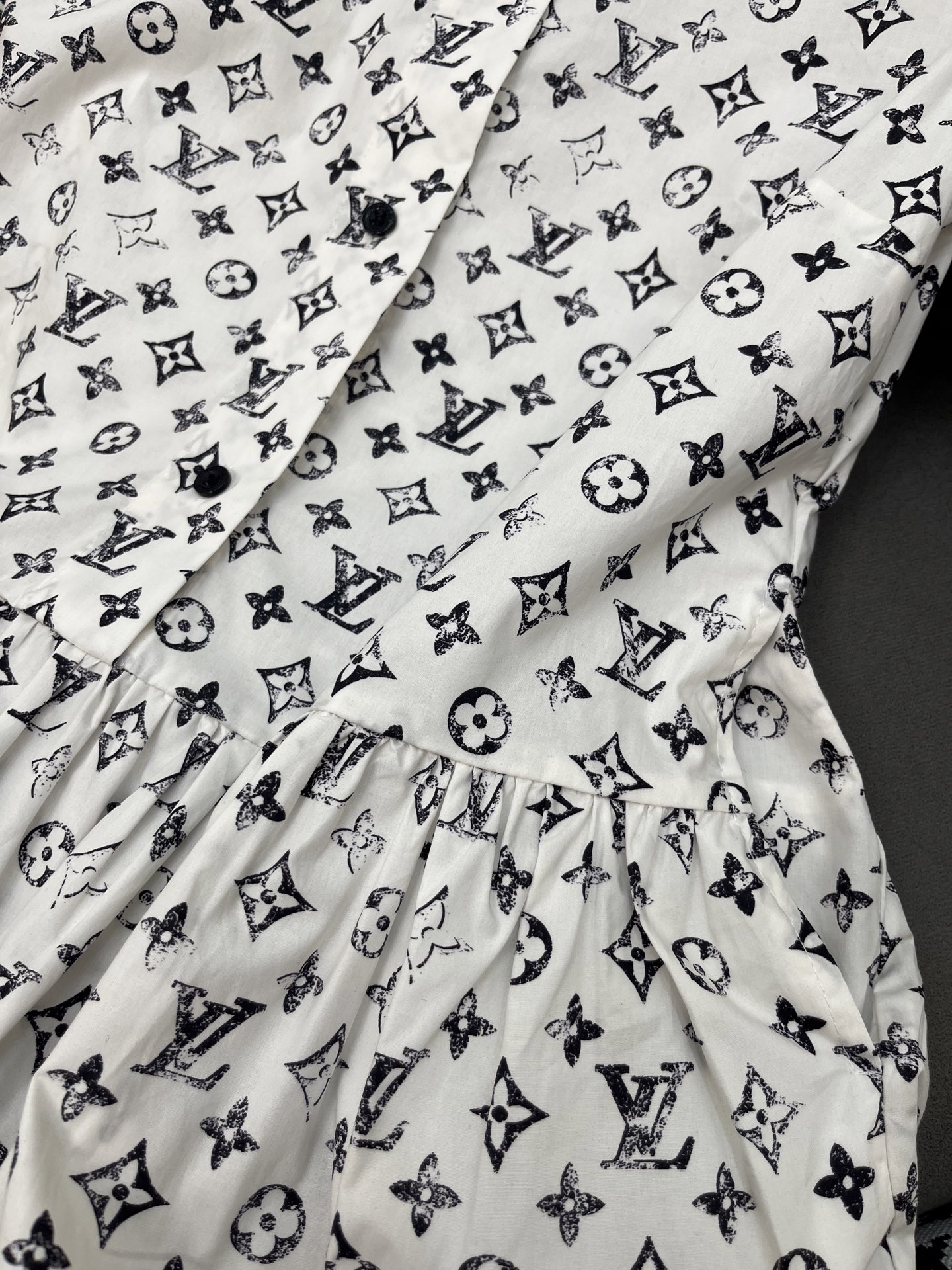 Louis Vuitton 25SS Monogram Print Collared Dress - Elegant & Chic 4 i1751212847597 730 0 2
