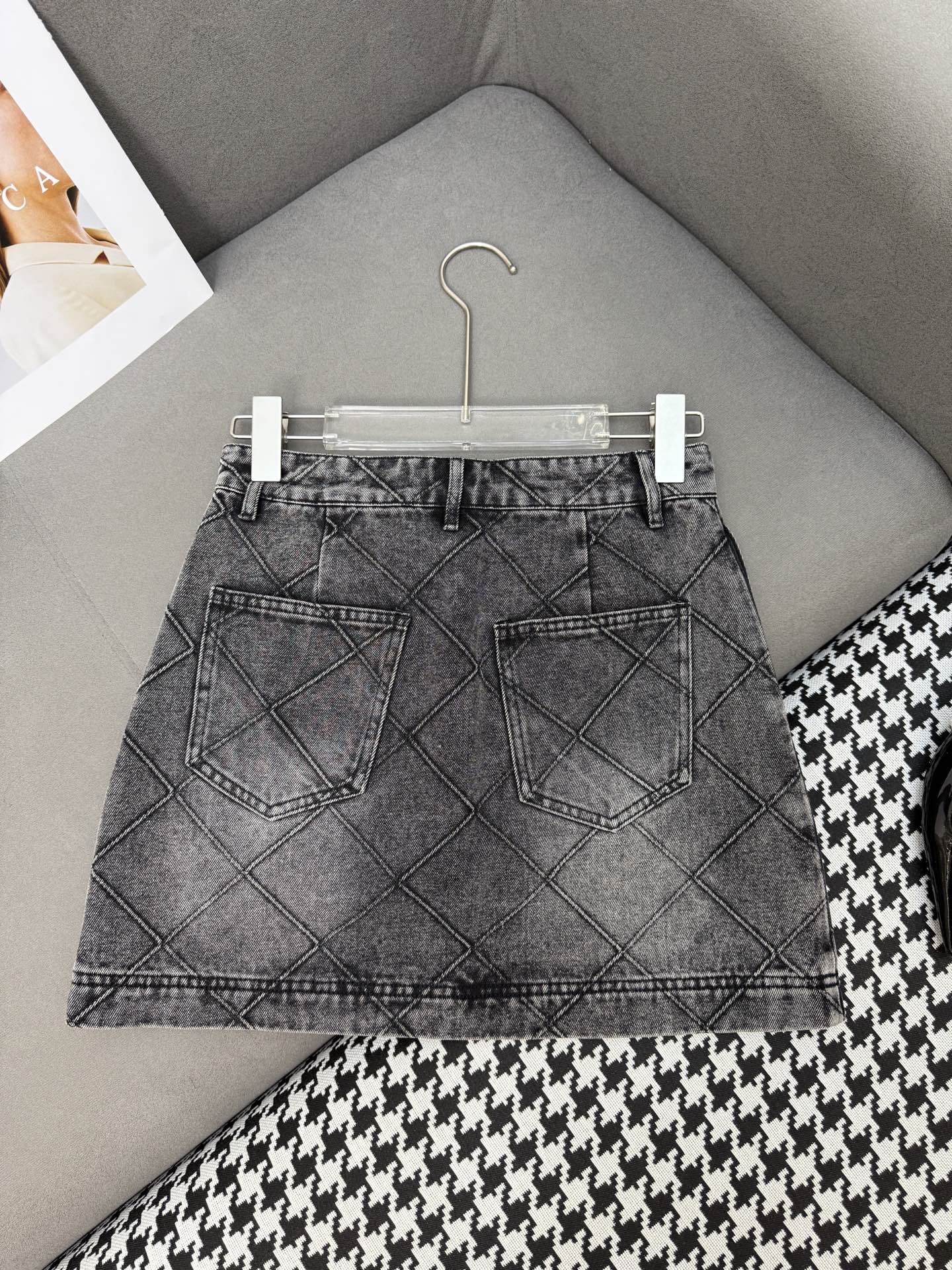 Chanel 25SS Denim Skirt - Classic Style, Rhombus Pattern, Three Sizes 7 i1751372850726 958 0 5