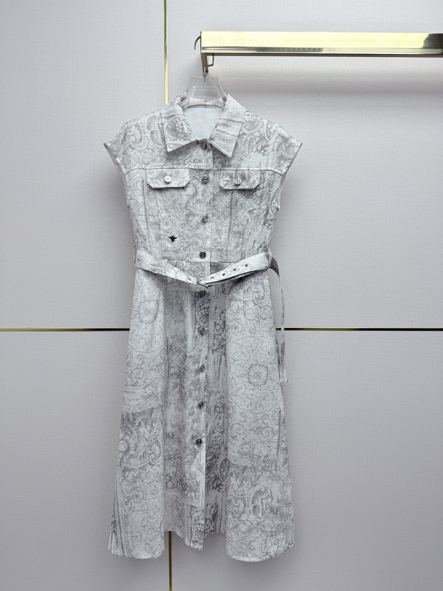 NO:723478,Dio*/26SS new work style dress/pattern printed fabric/matching belt/high quality/two colors and three codes SMLB808, Dior-clothing, dior, dior, skirts,19860909Dio*/26SS新款工装风连衣裙/图案印花面料/搭配腰带/高品质/两色三码SMLB808,迪奥-服装,dior,dior,skirts,,Women's clothing