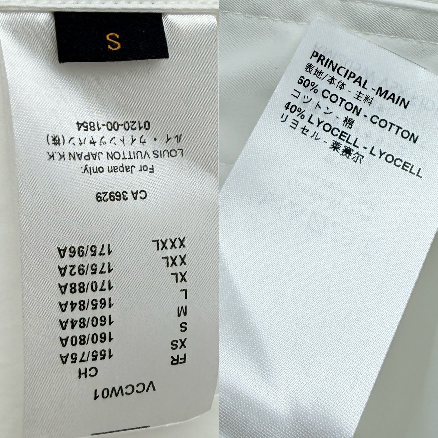 Louis Vuitton Scalloped Lace Trim Cotton Shirt