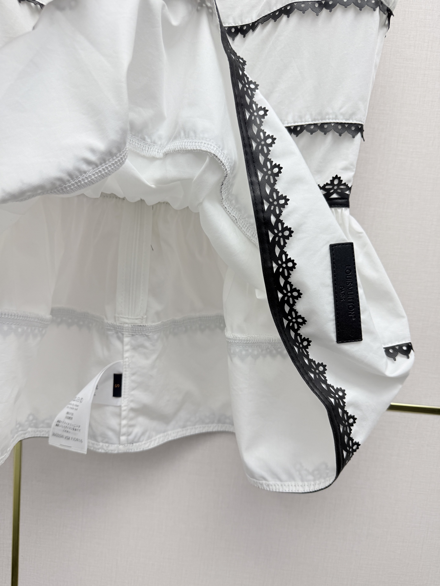 LV Black Lace Trim Sleeveless Top Drawstring Short