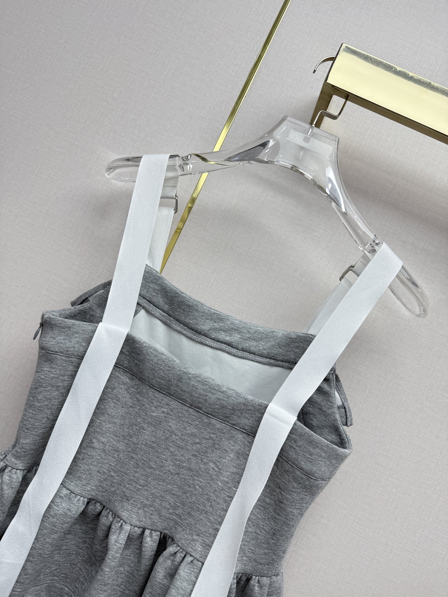 LV Ruffled Peplum Camisole With Adjustable Straps