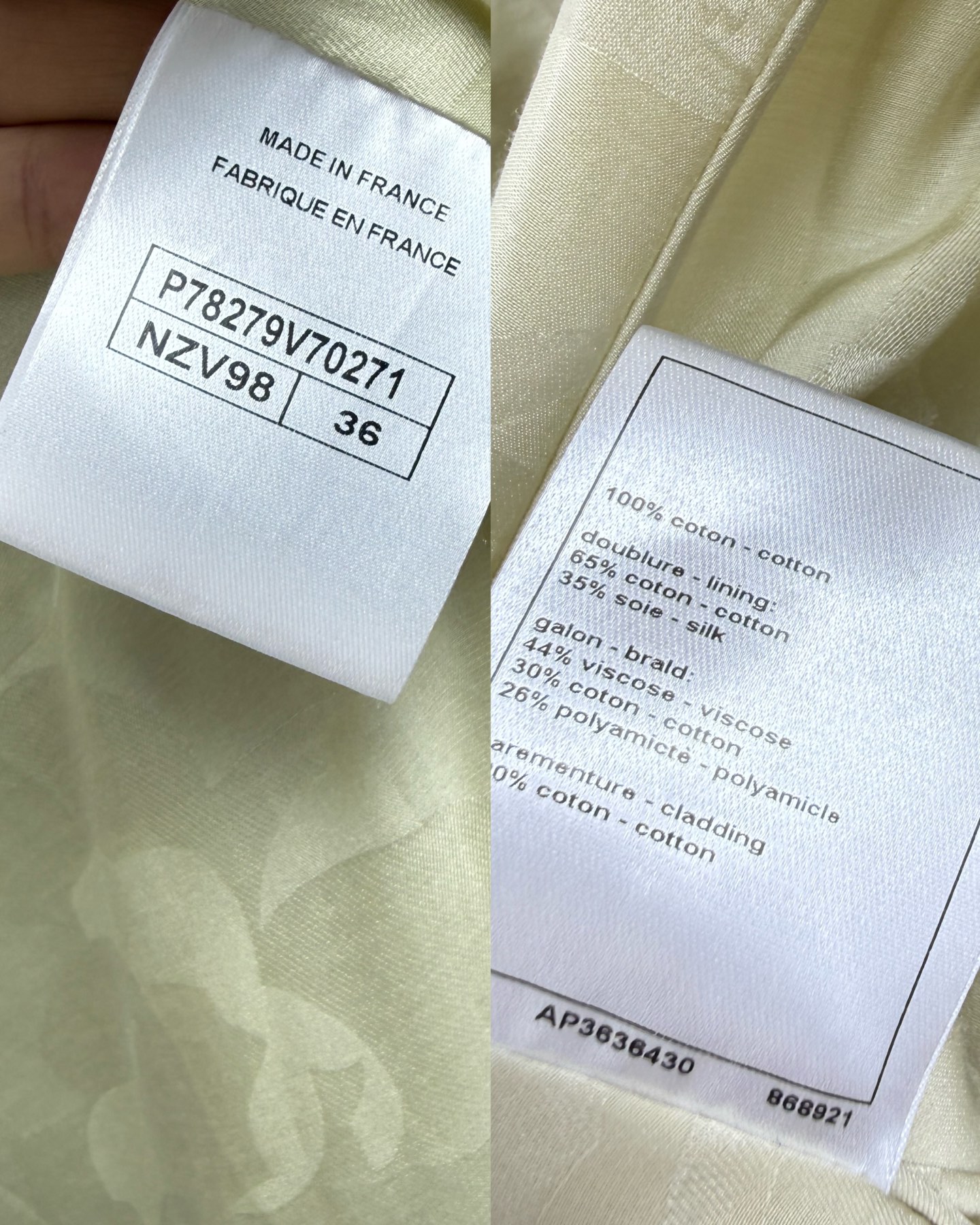 CHANEL Light Beige Braided Trim Belted Jacket