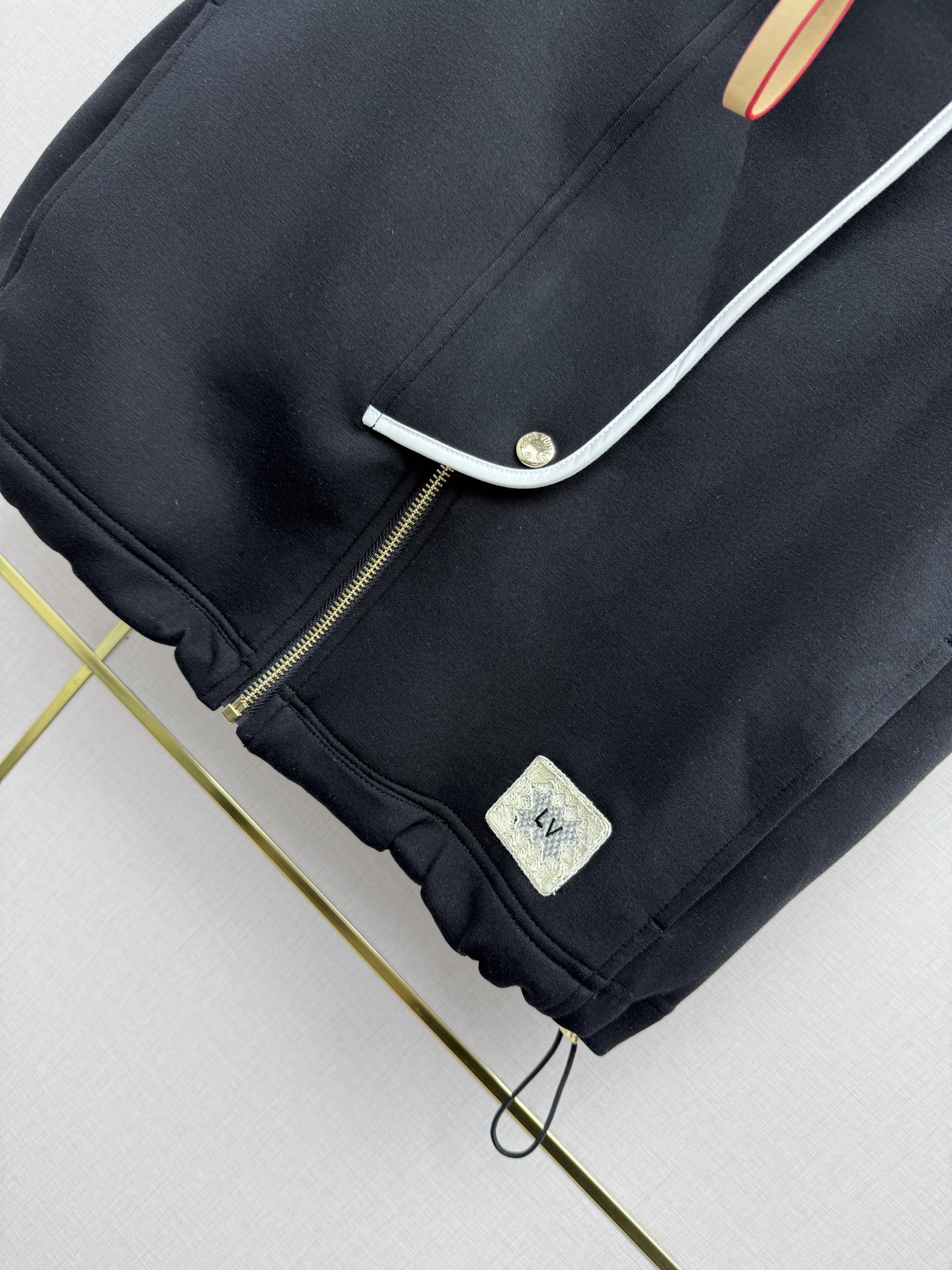 louis vuitton monogram accent zip up vest