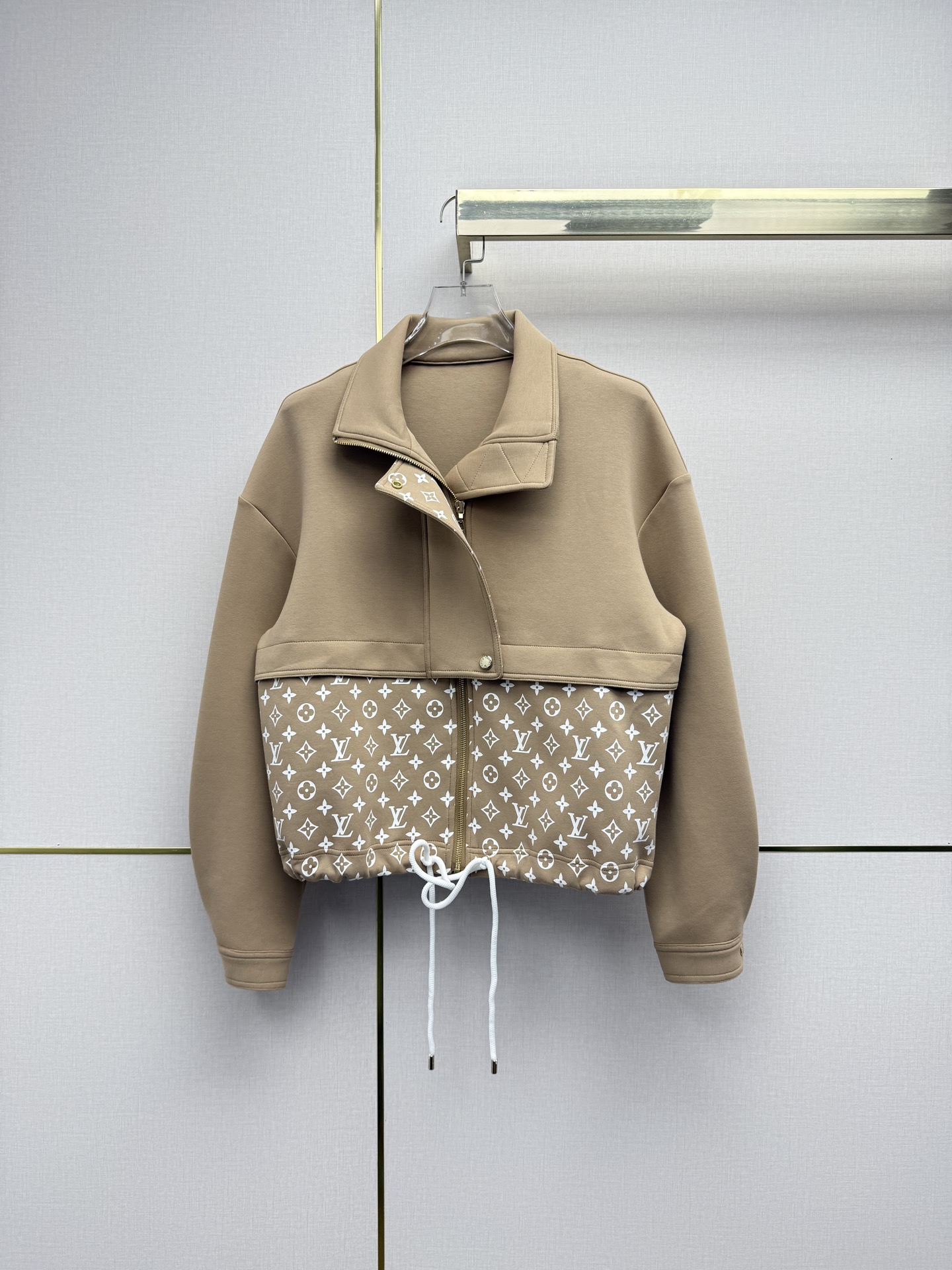 louis vuitton monogram accent fleece jacket